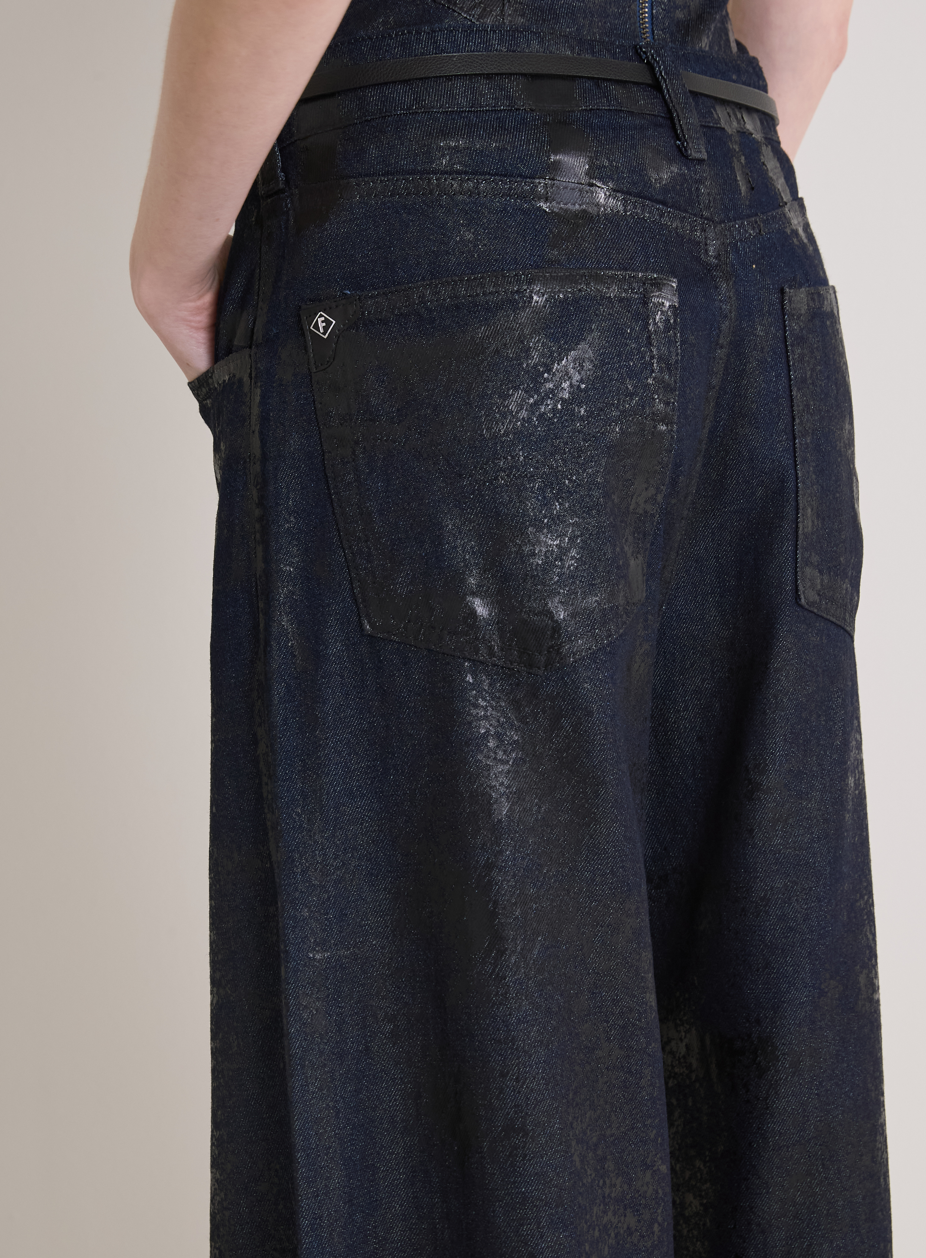 CALÇA JEANS BAGGY COM CINTO 40 INDIGO