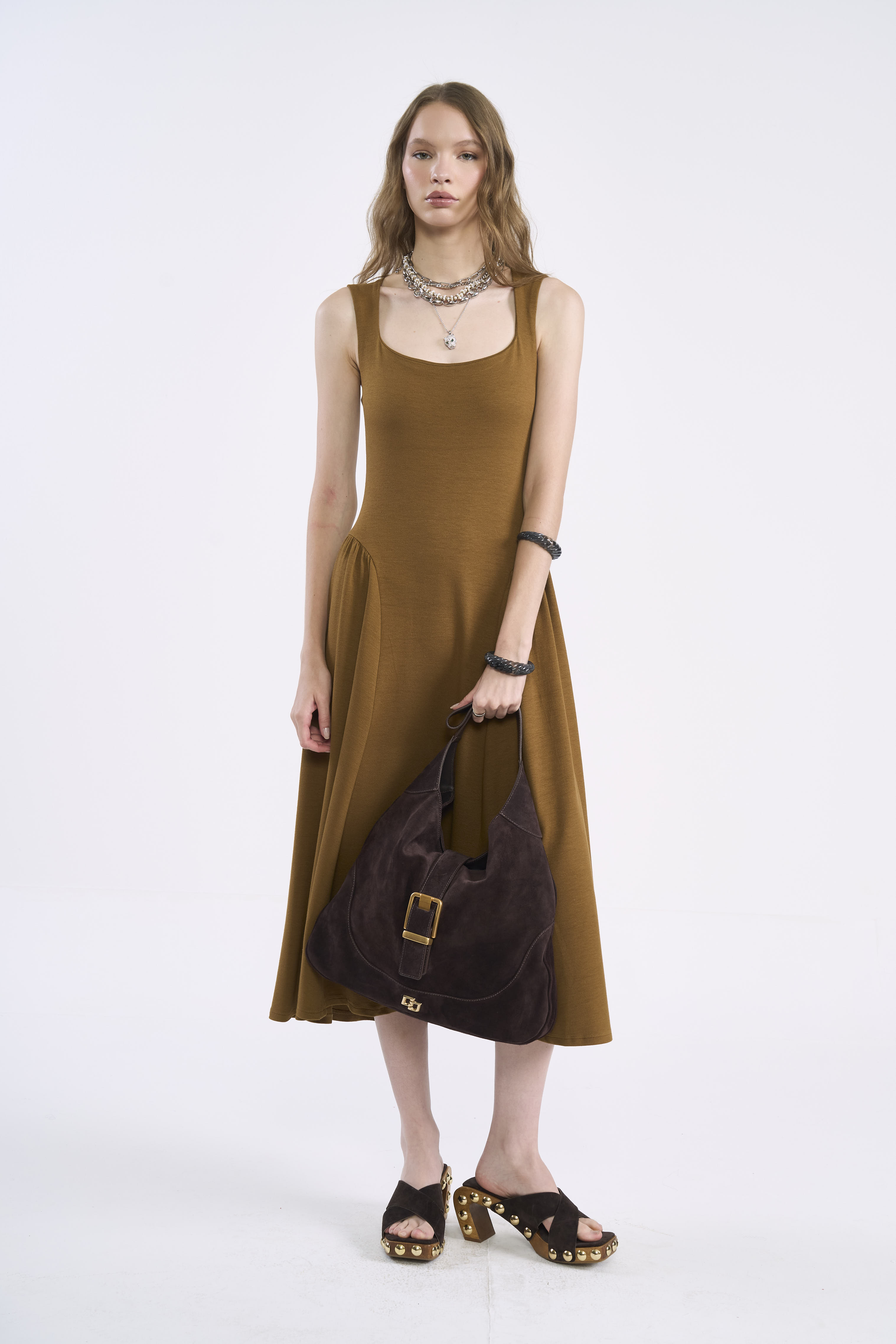 VESTIDO COLCCI M MARROM CUMARU