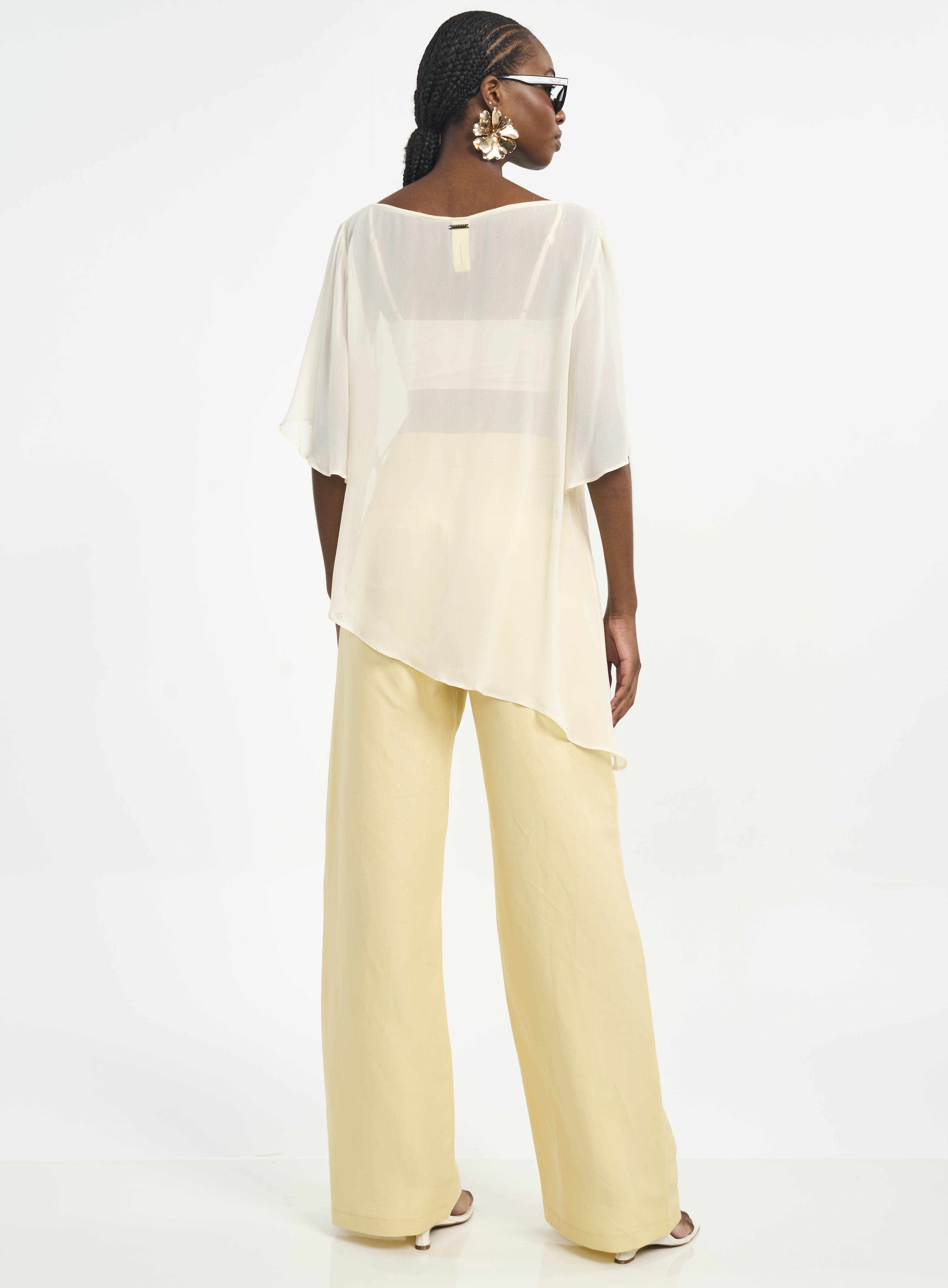 CALÇA LINHO M AMARELO SOLENE