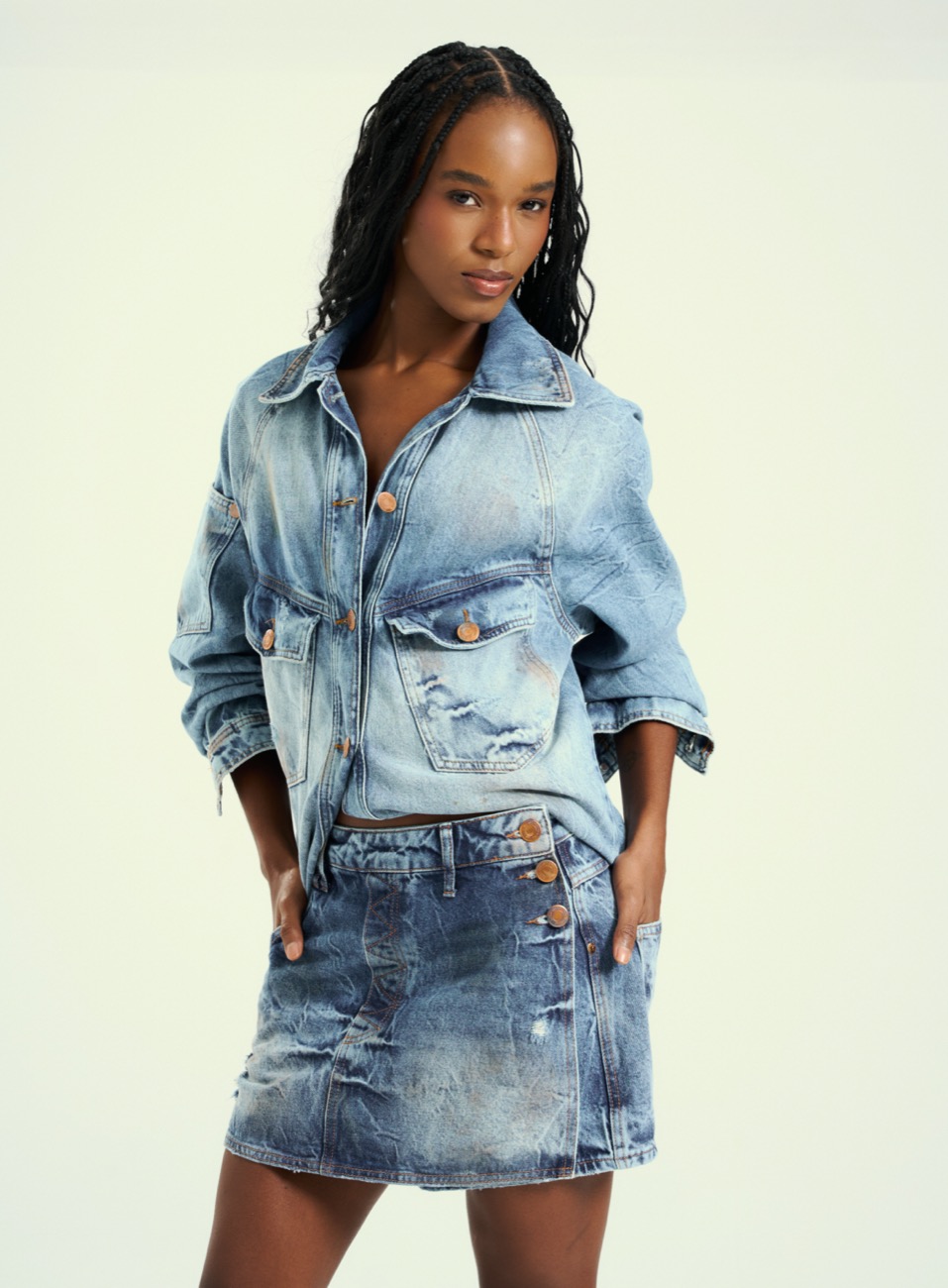 SHORT SAIA JEANS 34 INDIGO