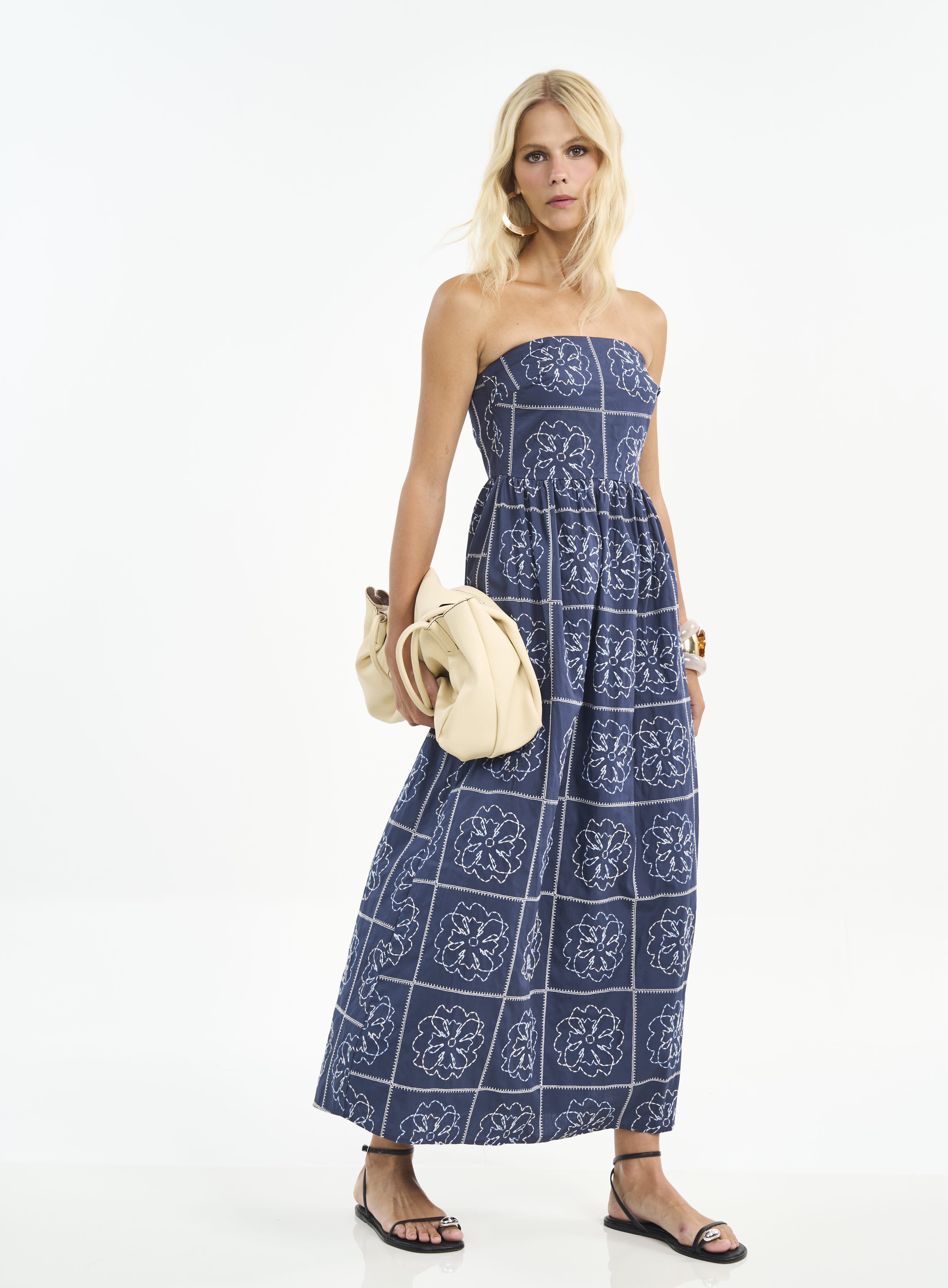 VESTIDO BORDADO M AZUL/OFF
