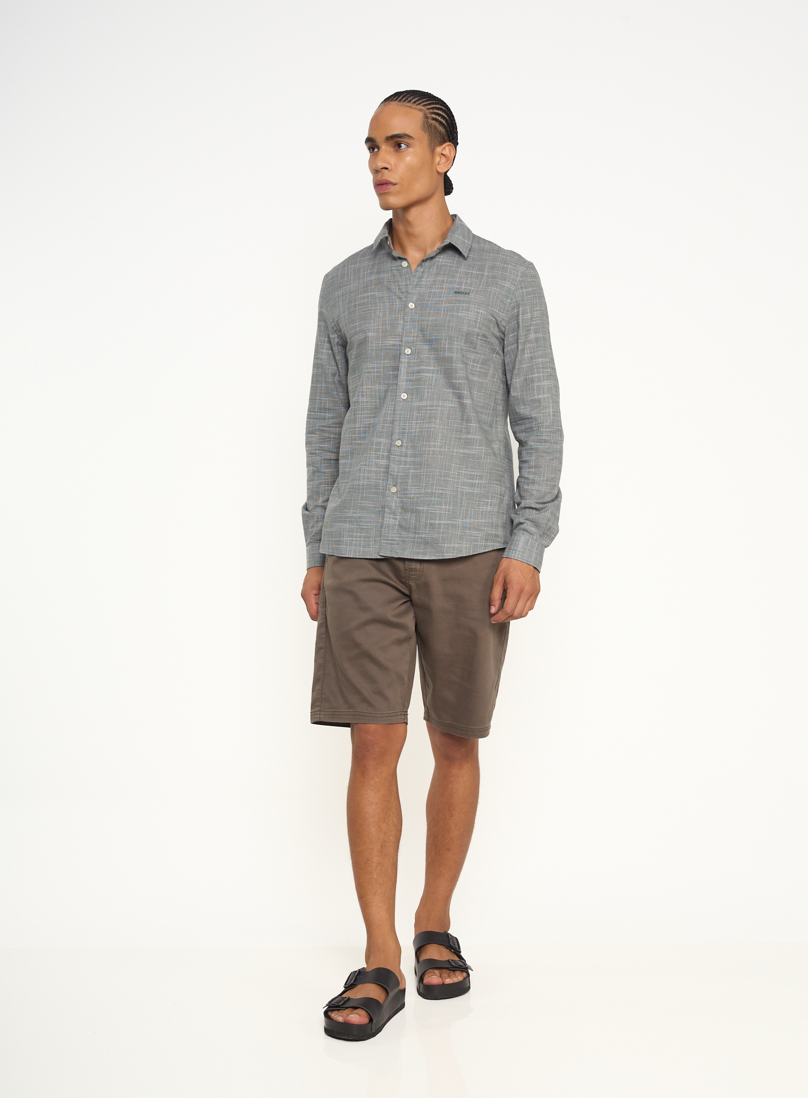 CAMISA RELAX GG VERDE/CINZA
