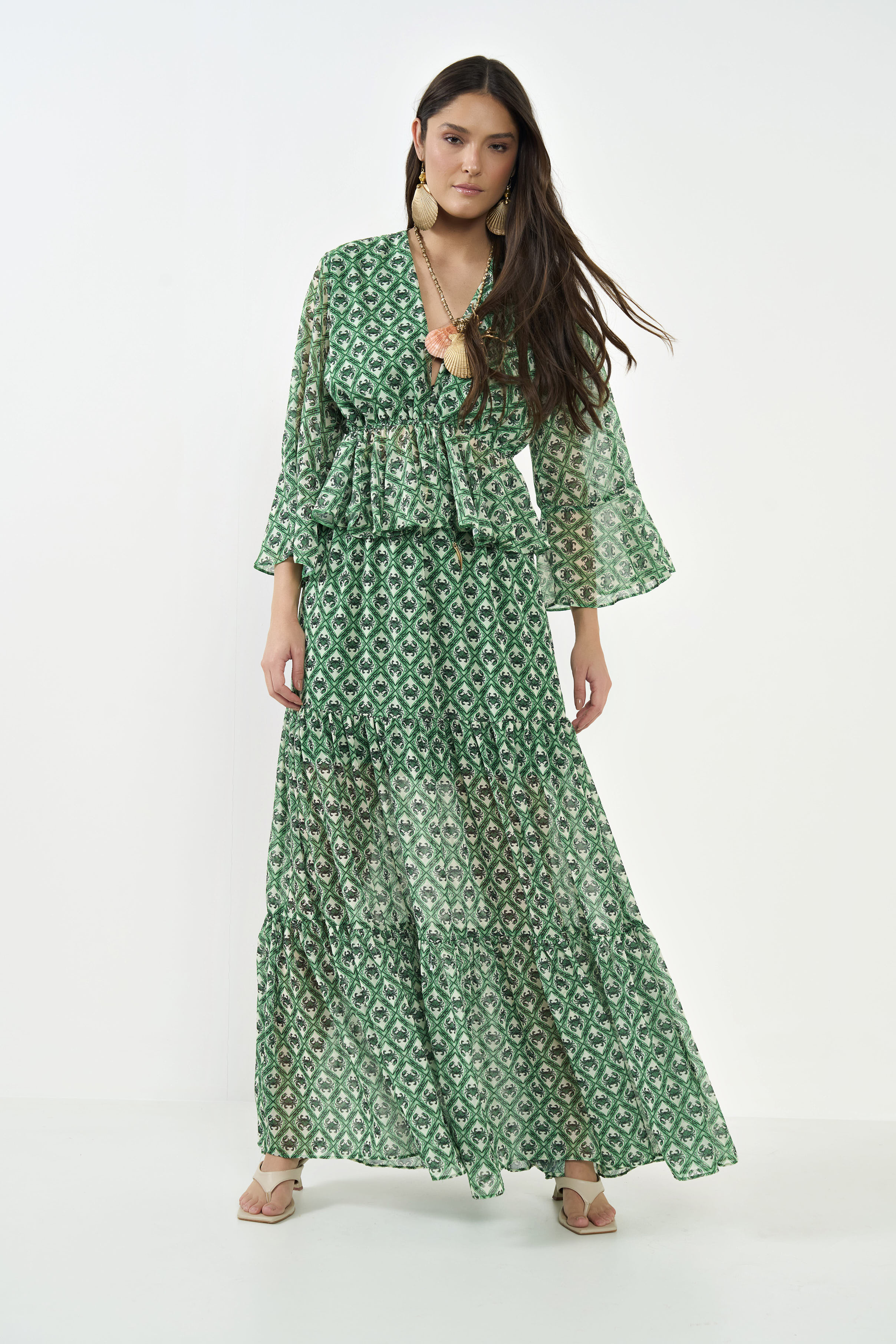 SAIA ESTAMPADA P JADE TROPICAL