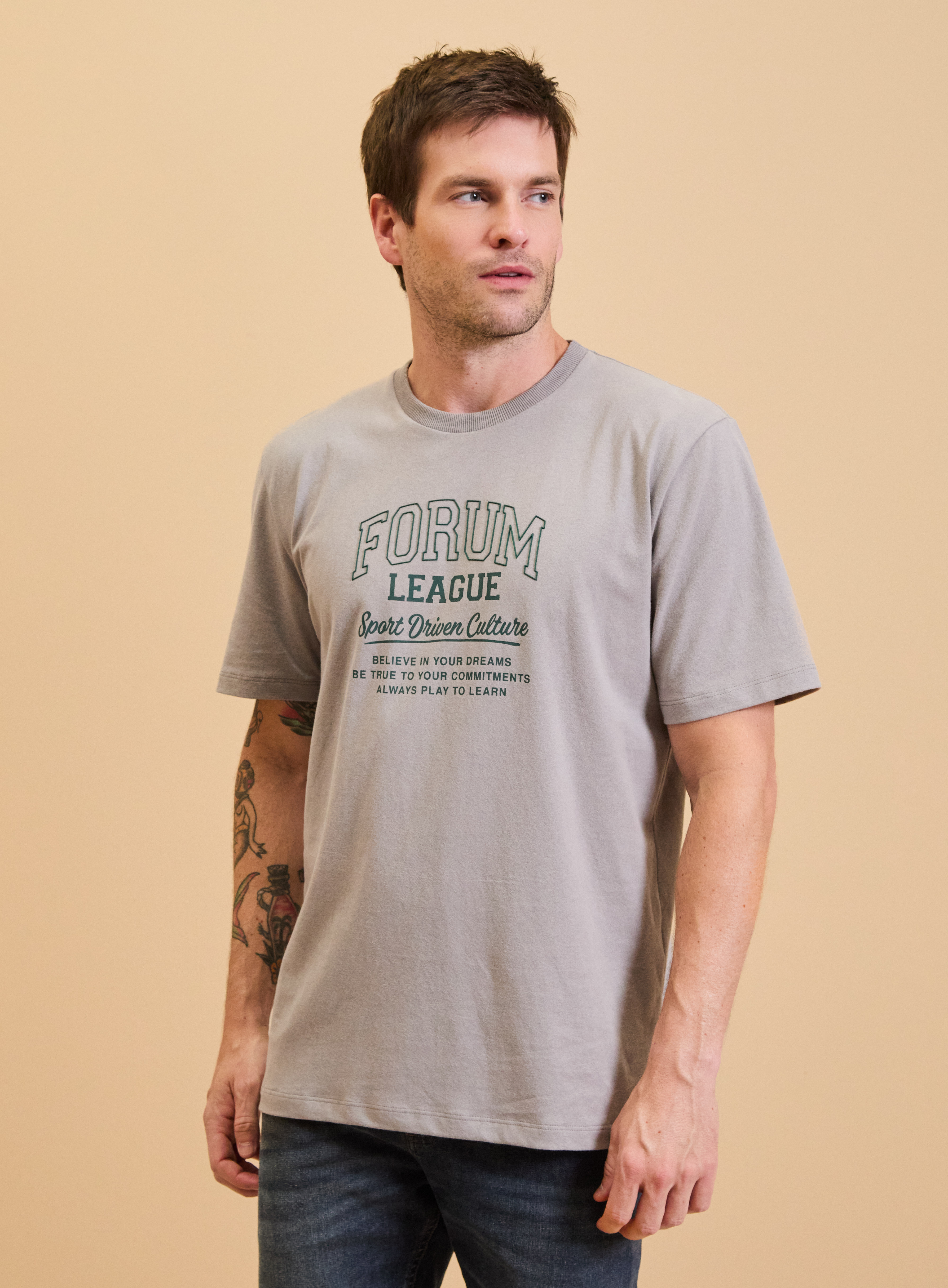 CAMISETA FORUM GG CINZA NIQUEL