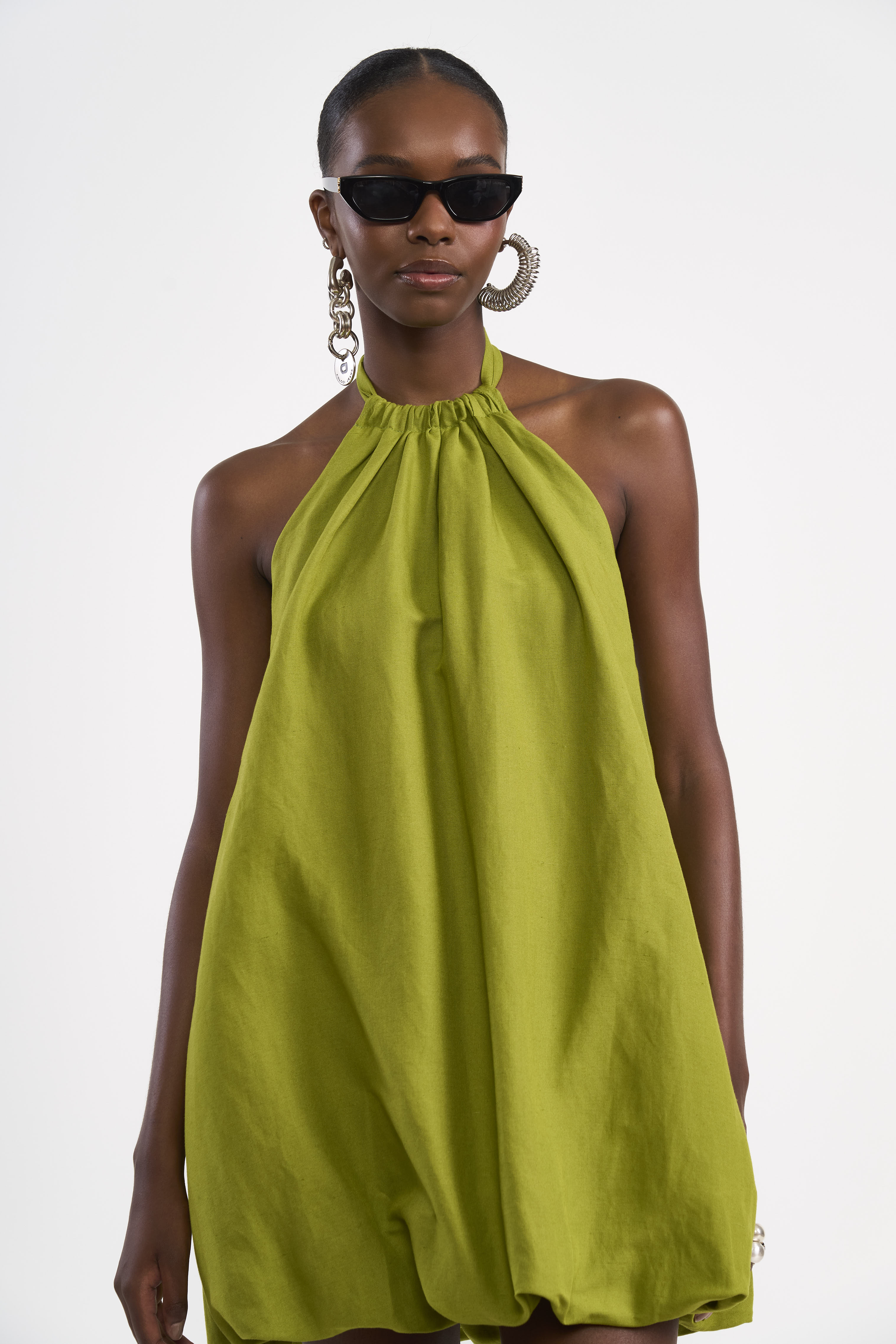 VESTIDO LINHO P VERDE BOOK