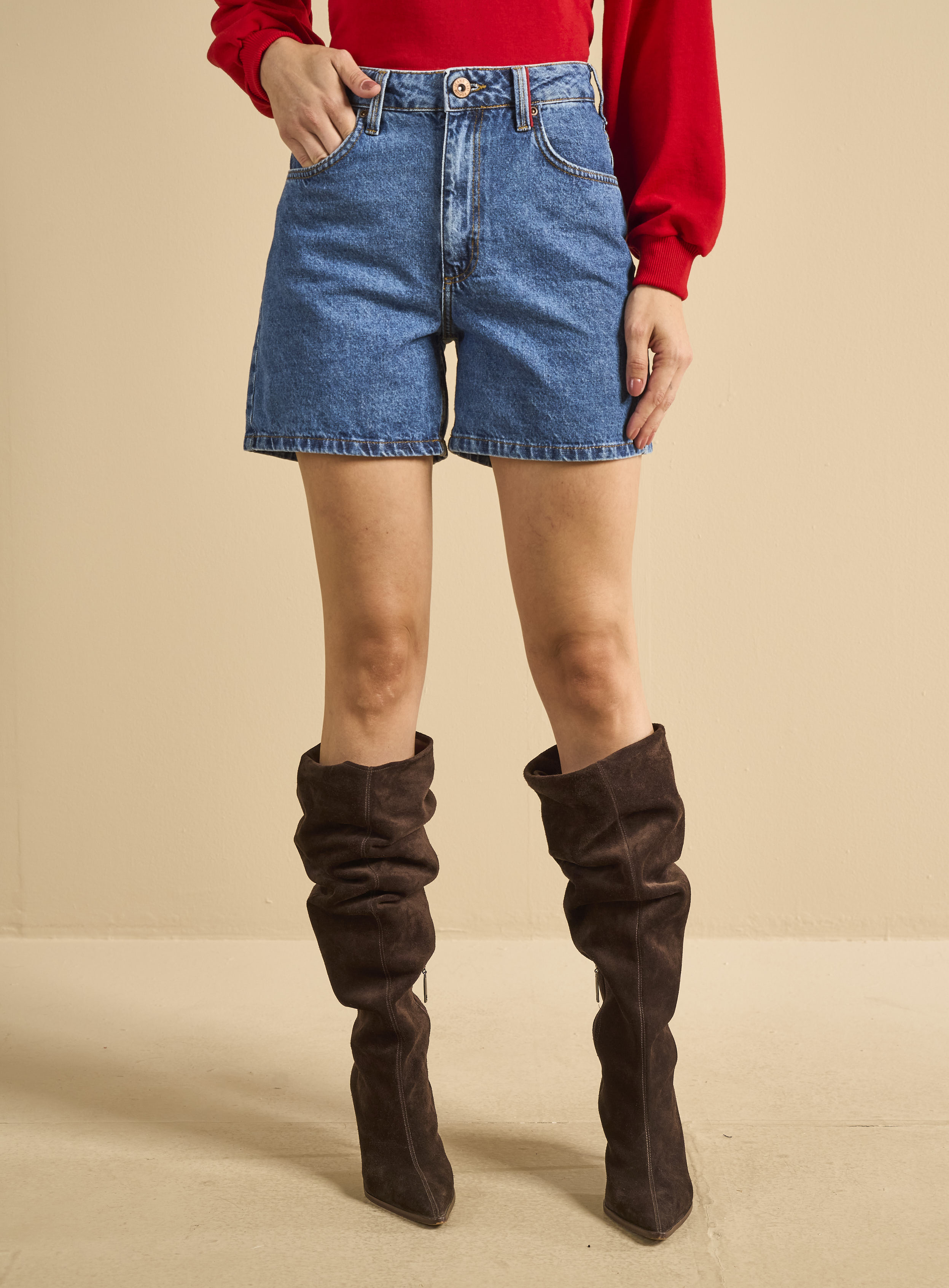 BERMUDA JEANS AYRA 34 INDIGO