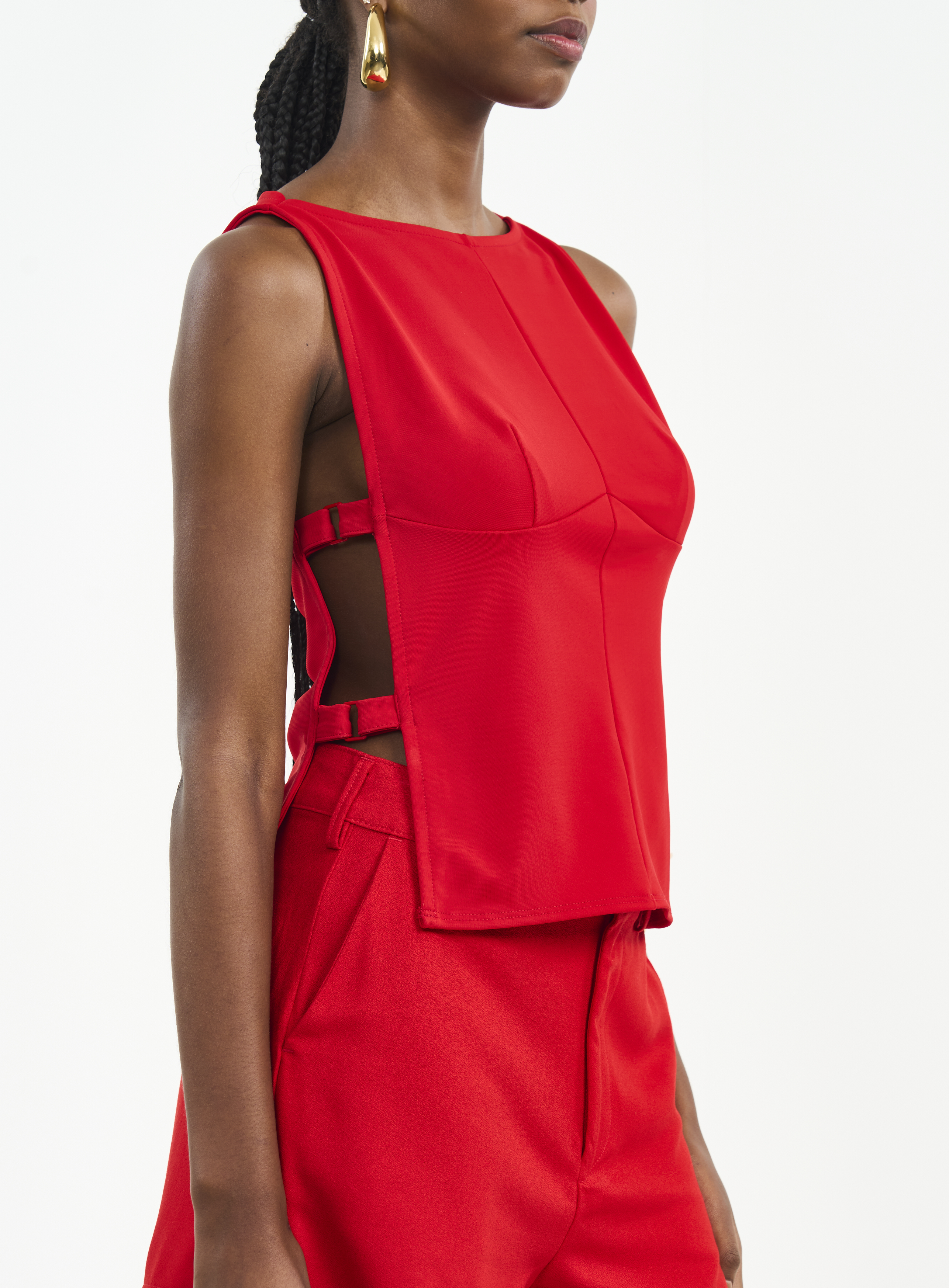 BLUSA COLCCI PP VERMELHO SPARKL