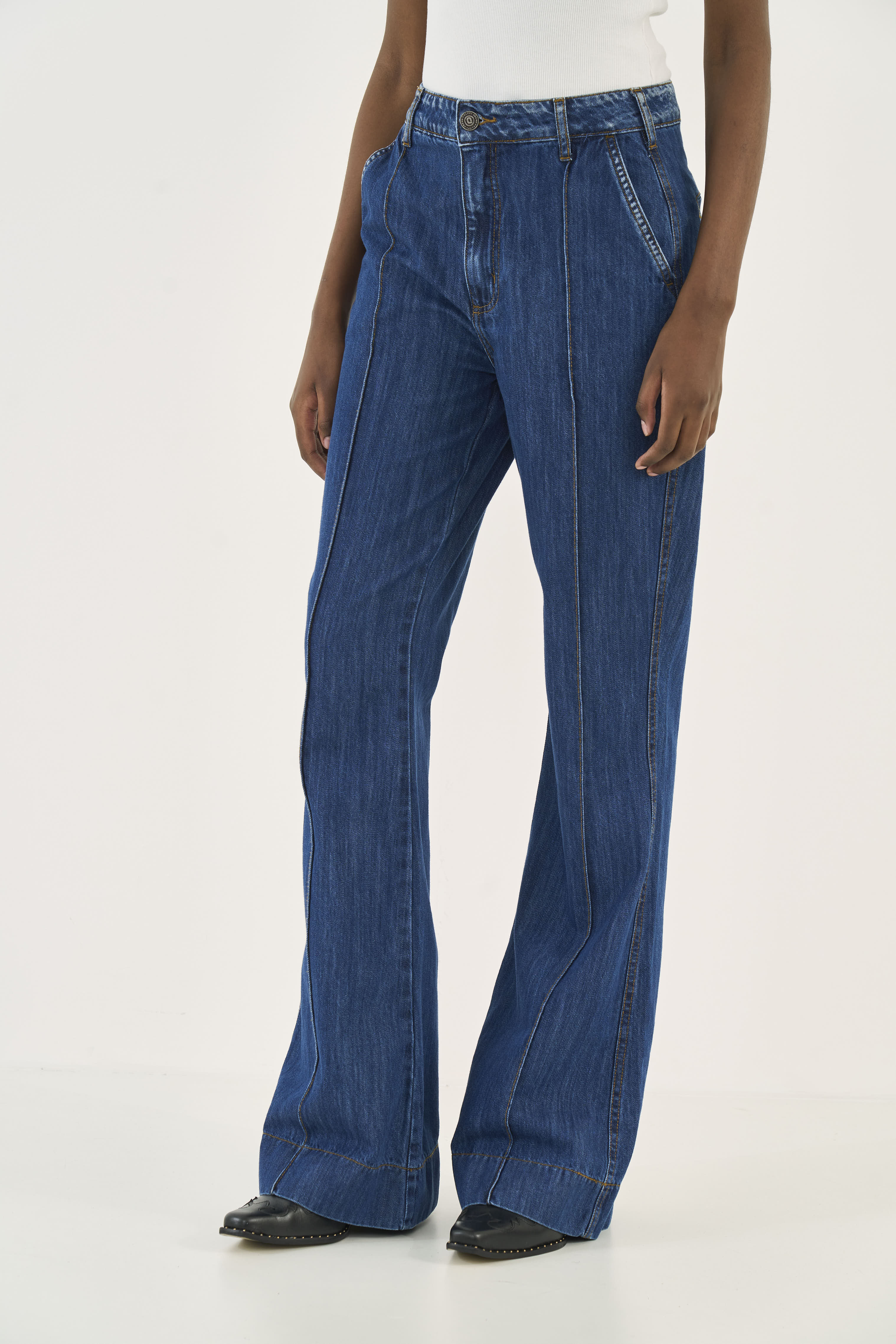 CALÇA JEANS ROMA FLARE 34 INDIGO