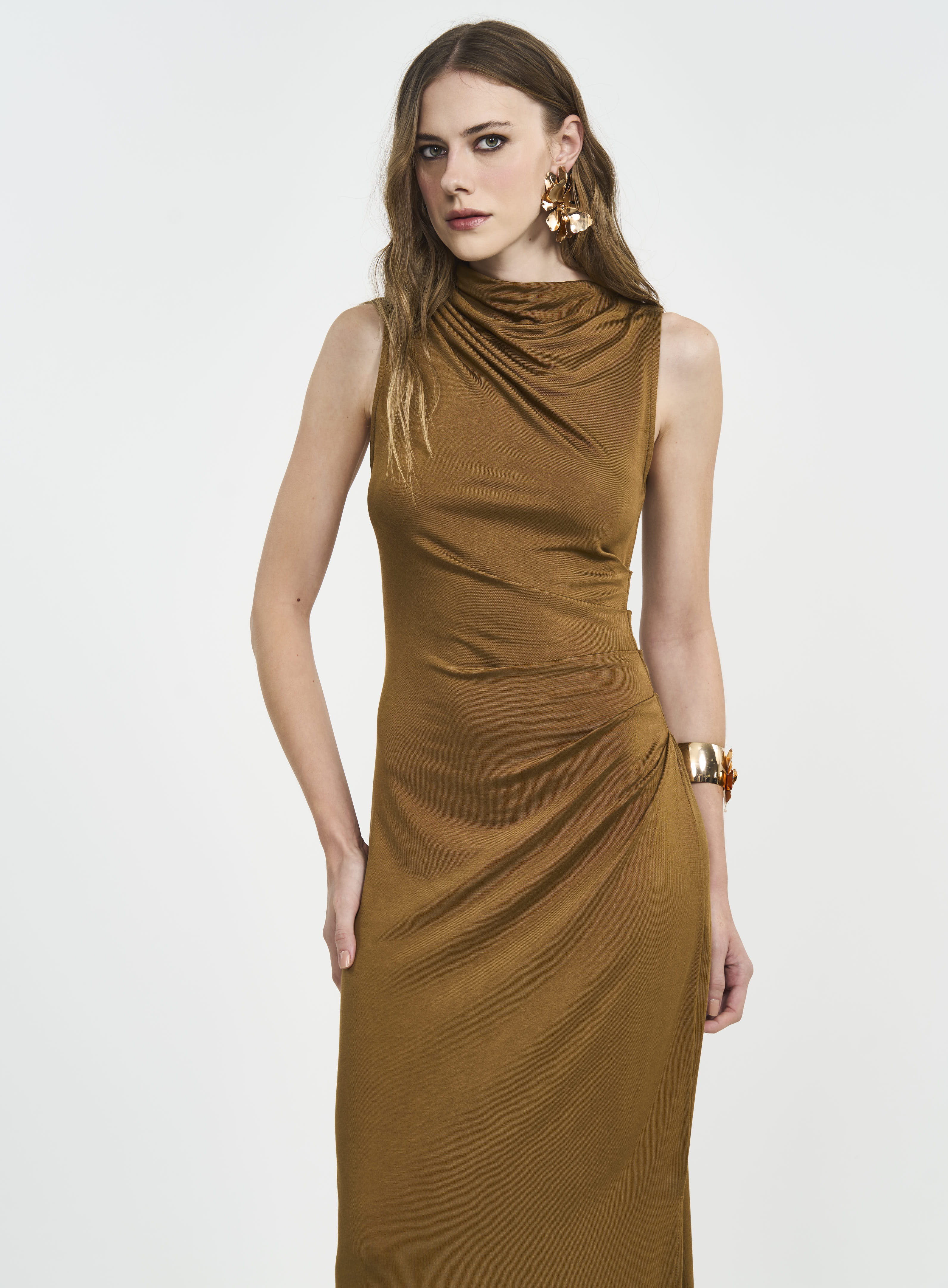 VESTIDO COLCCI P MARROM CUMARU