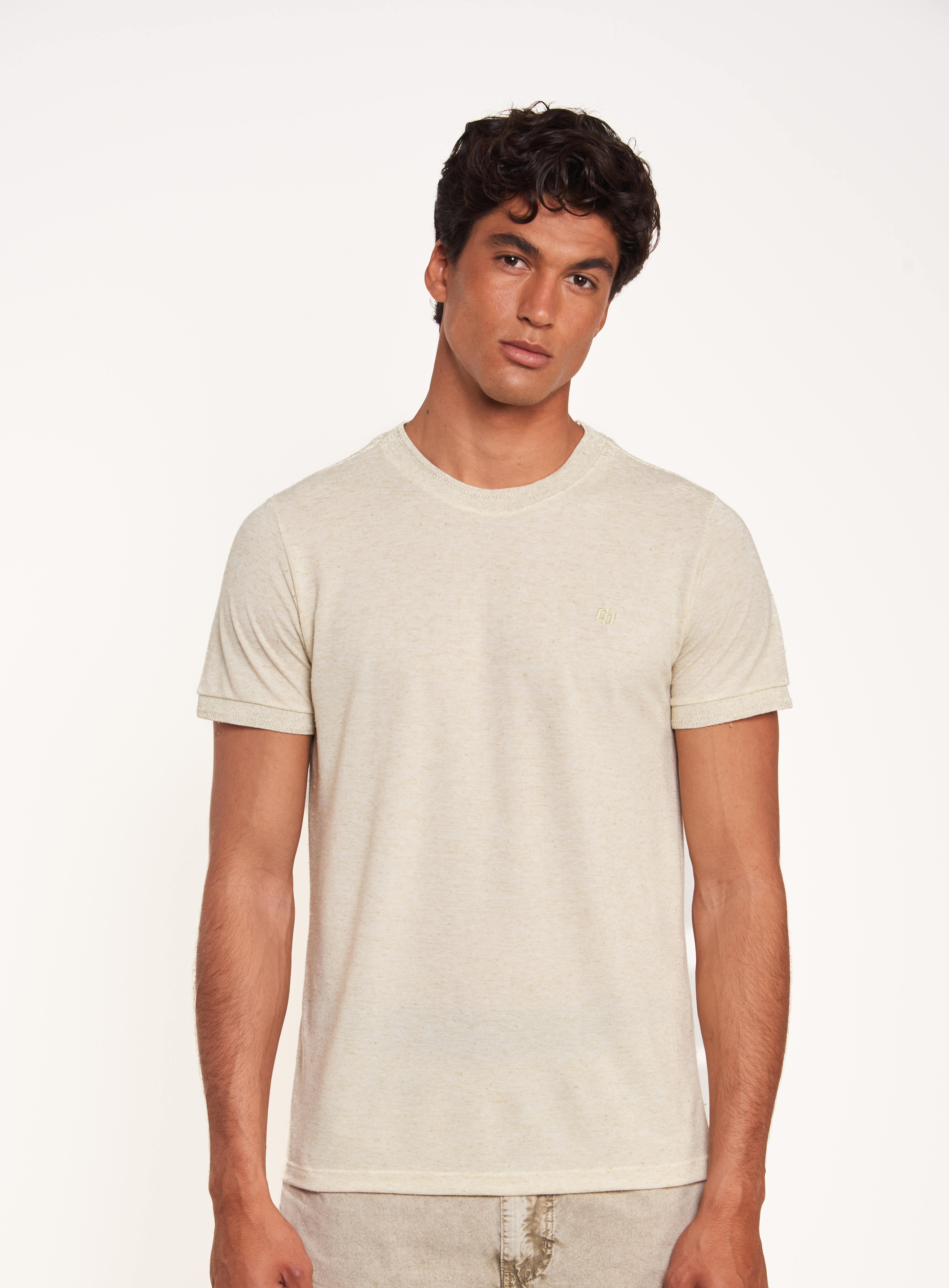 CAMISETA LINHO G BEGE ARUNA