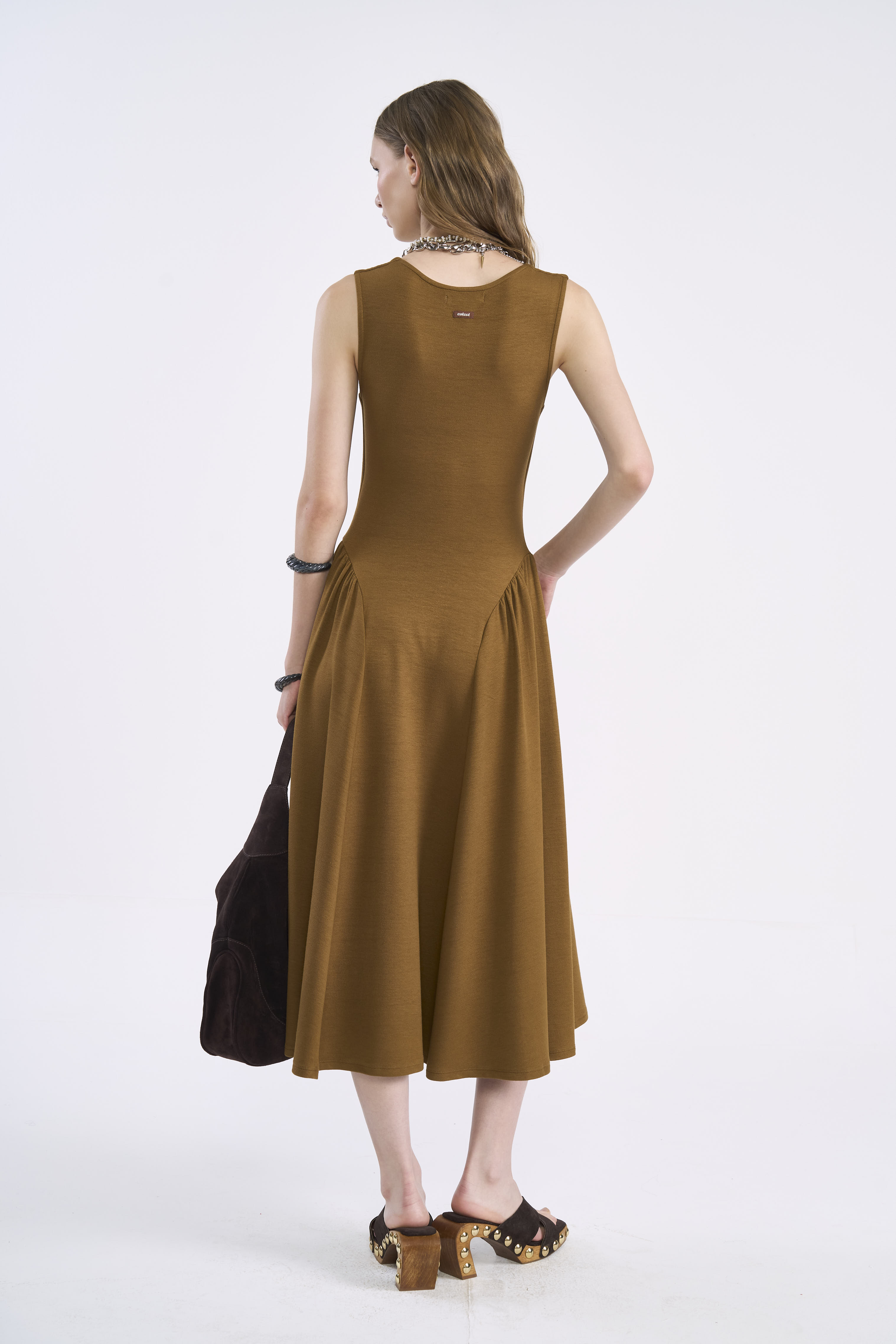 VESTIDO COLCCI M MARROM CUMARU