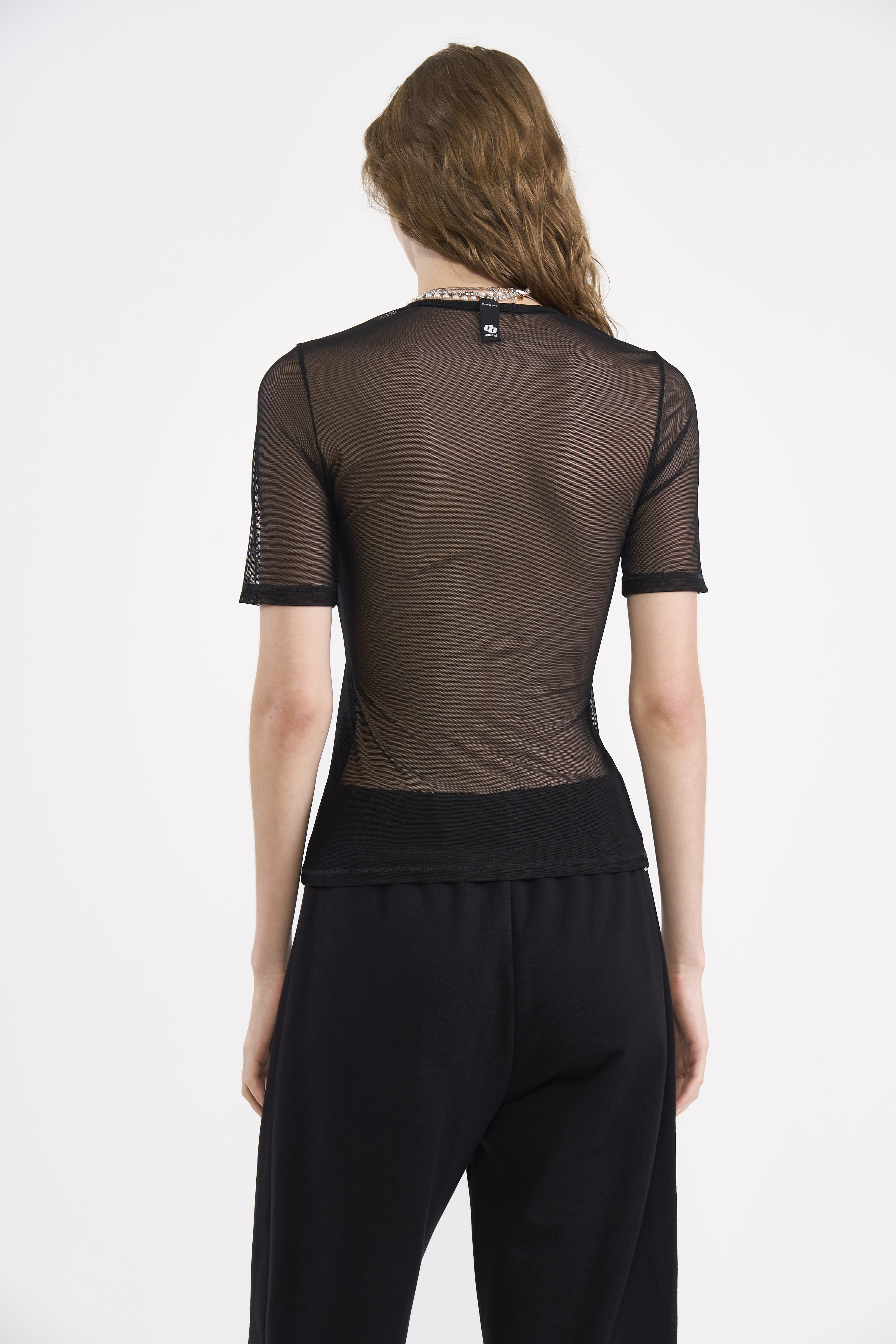 CAMISETA TULE ESTAMPADA PP PRETO