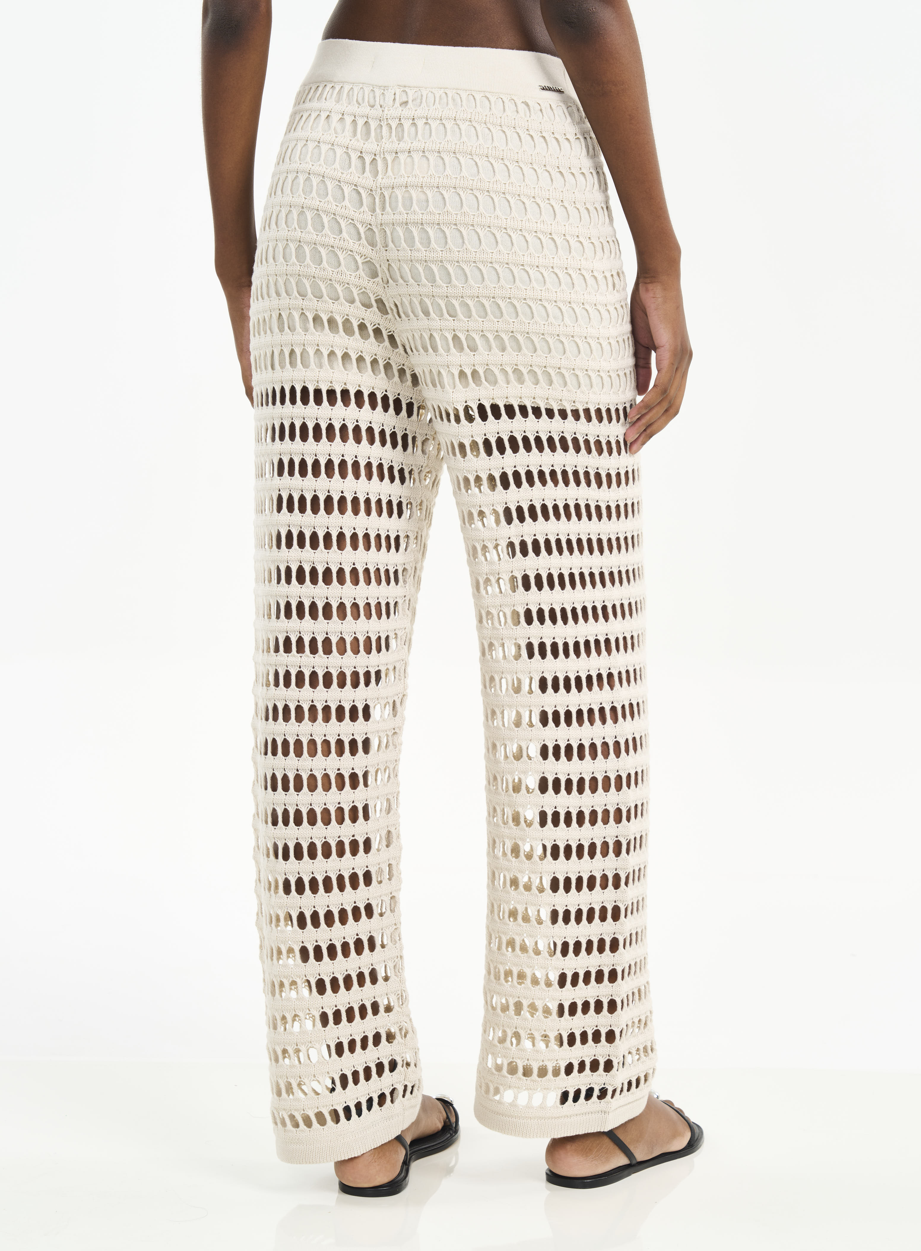CALÇA TRICÔ P BEGE TAUPE