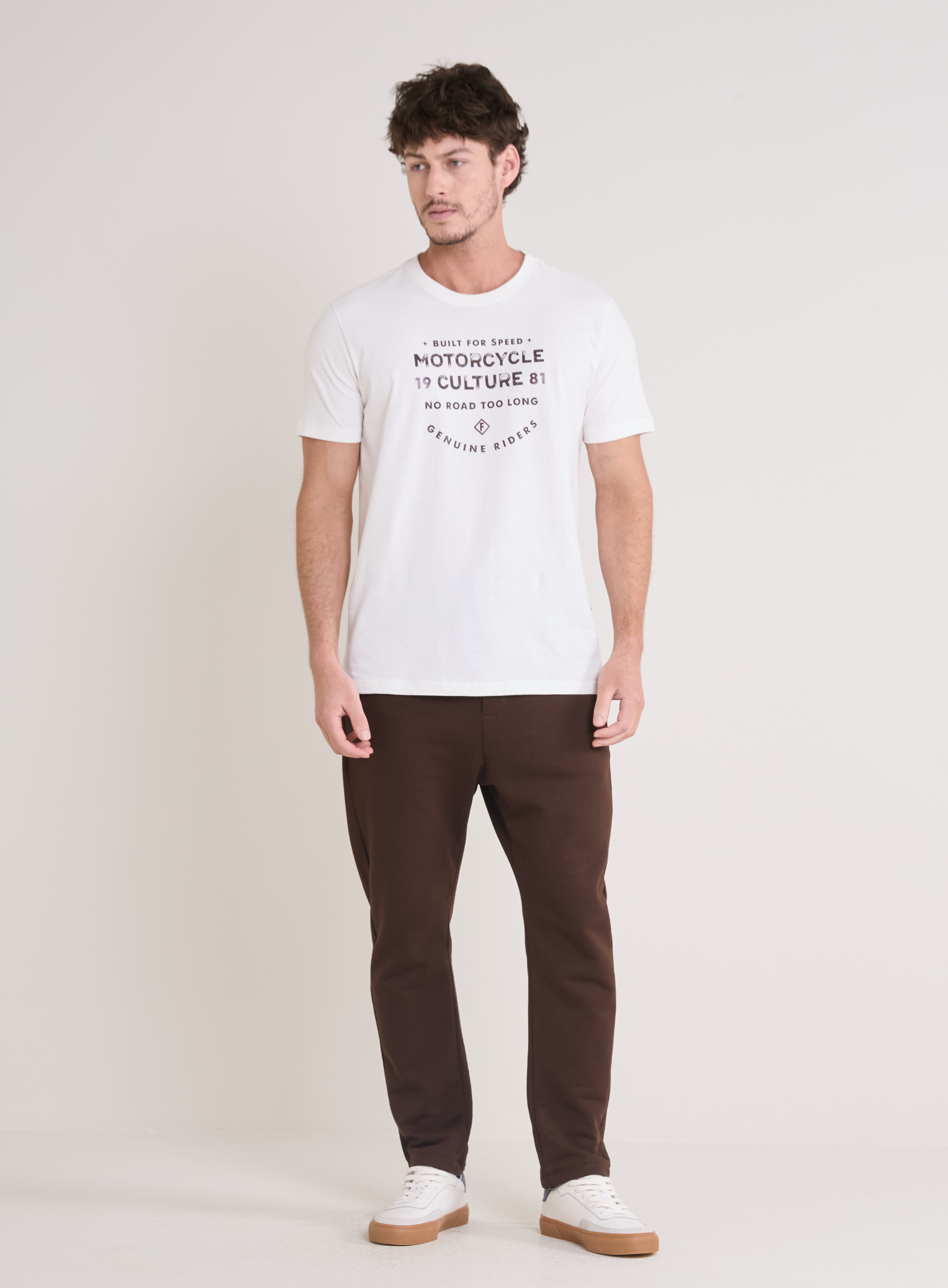 CALÇA MOLETOM GG MARROM NOBUCK