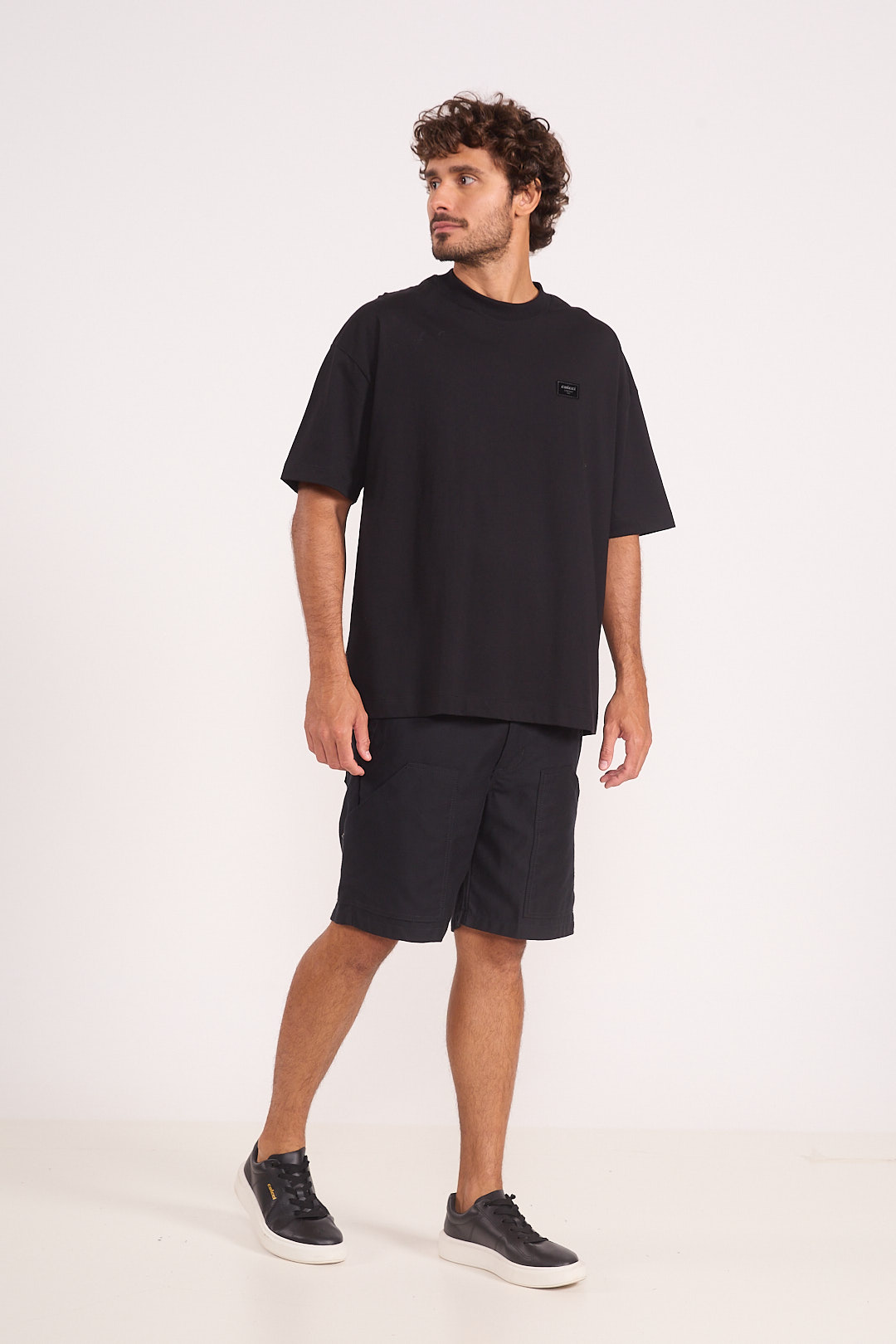 BERMUDA SARJA COMFY CARGO 38 PRETO