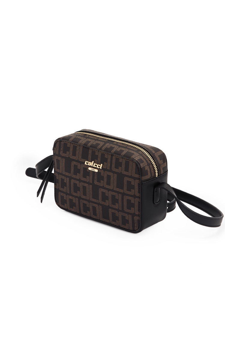 BOLSA COLCCI FEM CAMERA MONOGRAMA U CARAMELO