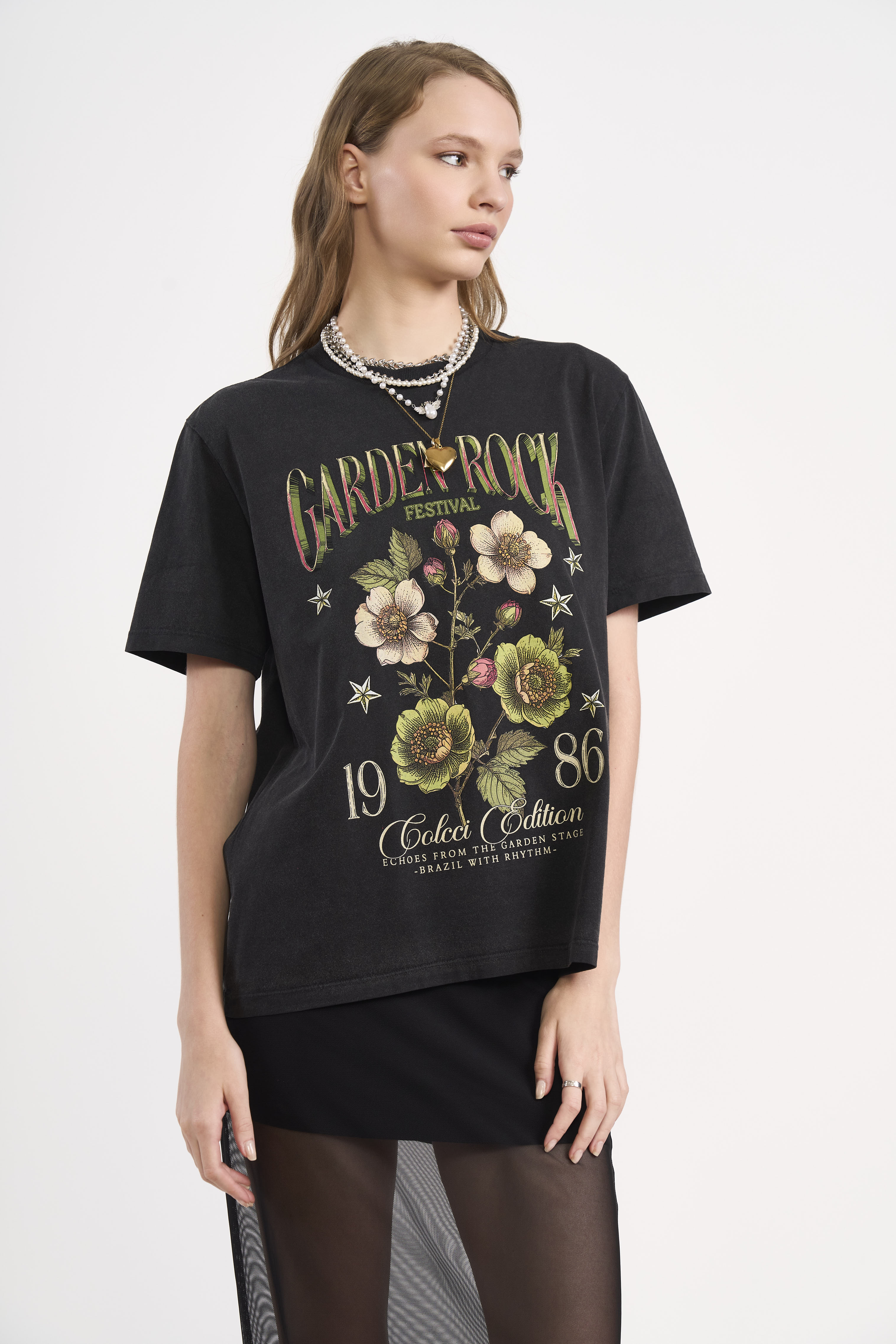 CAMISETA ESTAMPADA G PRETO