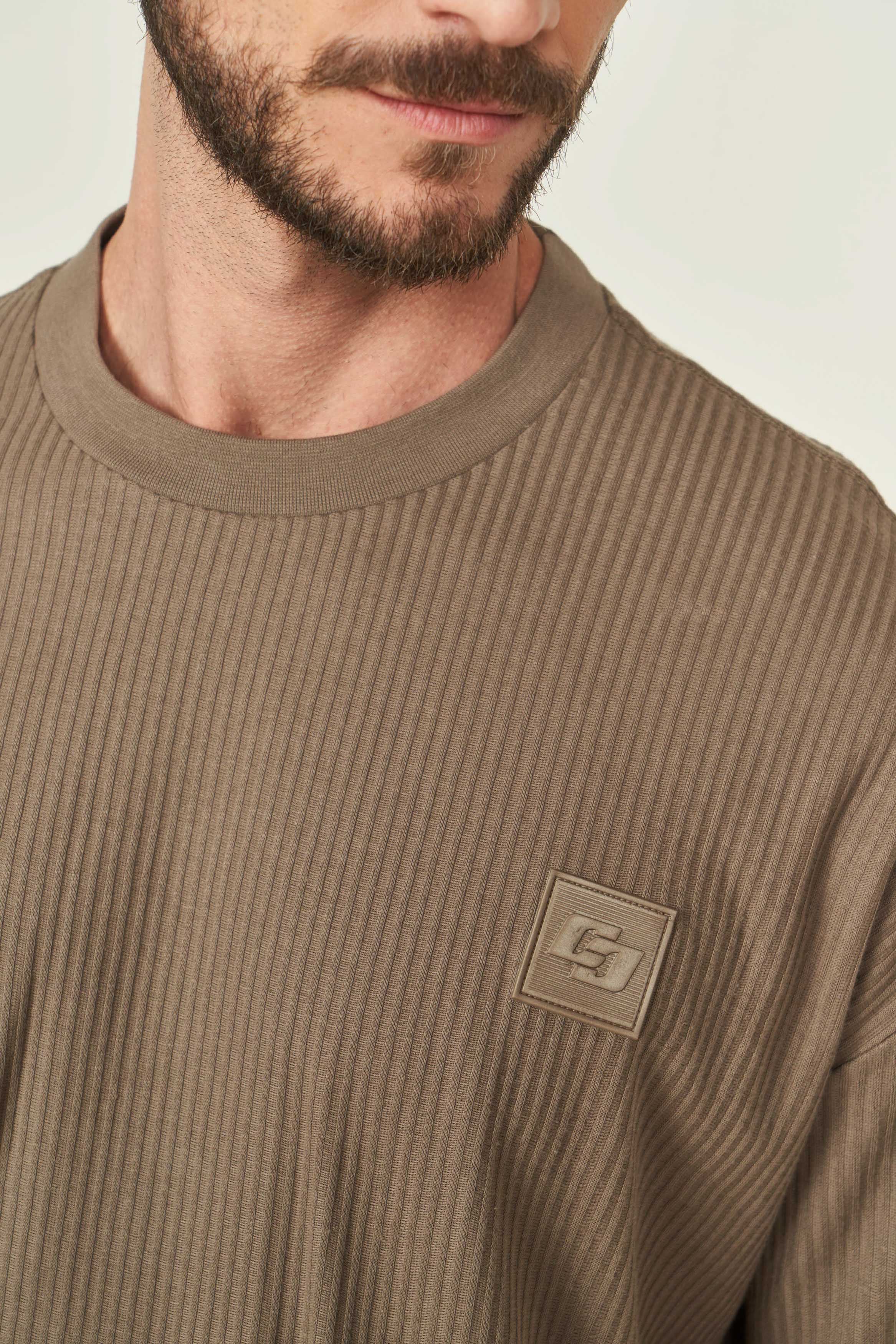 CAMISETA COLCCI G BEGE CINZAS