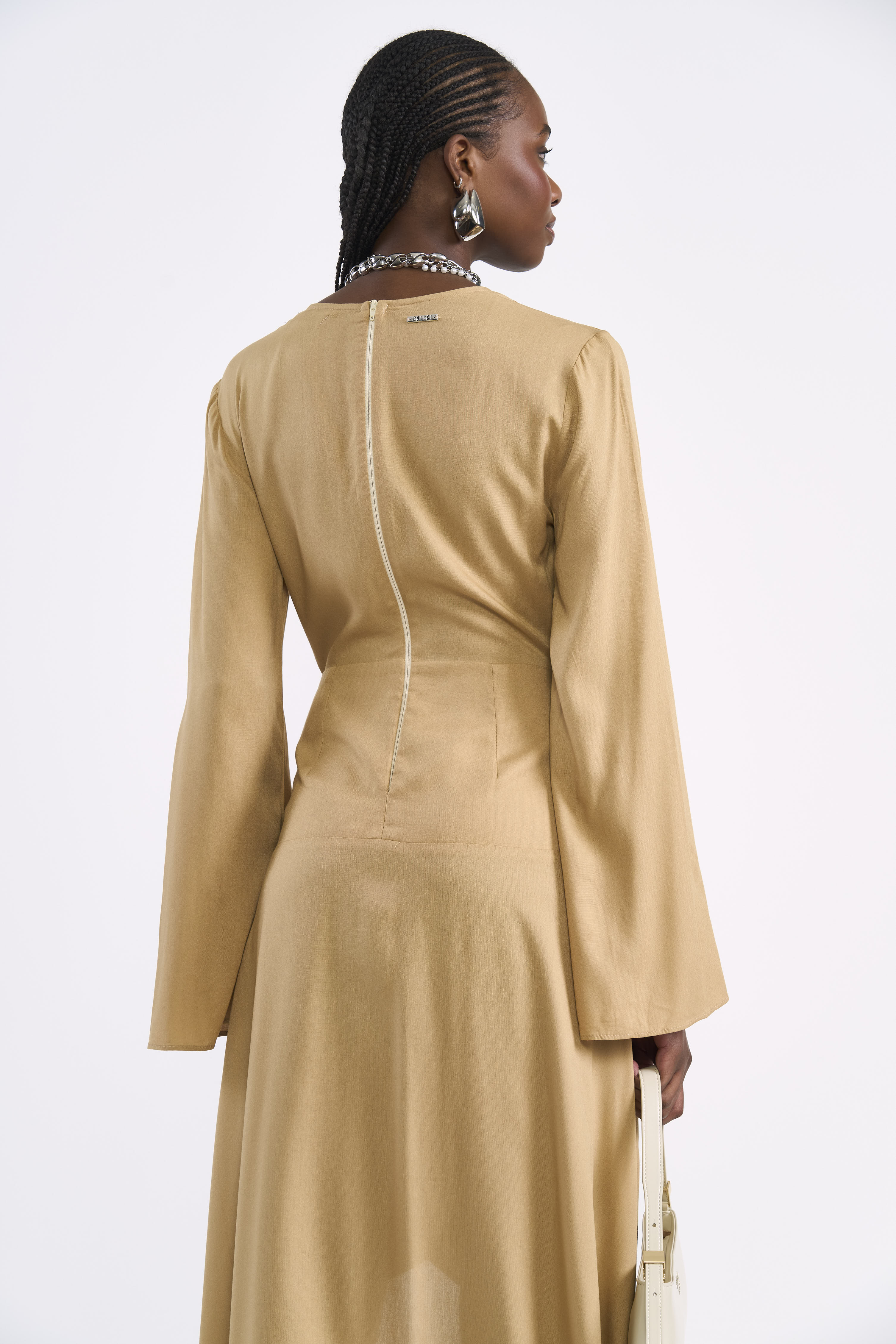 VESTIDO COLCCI M BEGE SOYBEAN