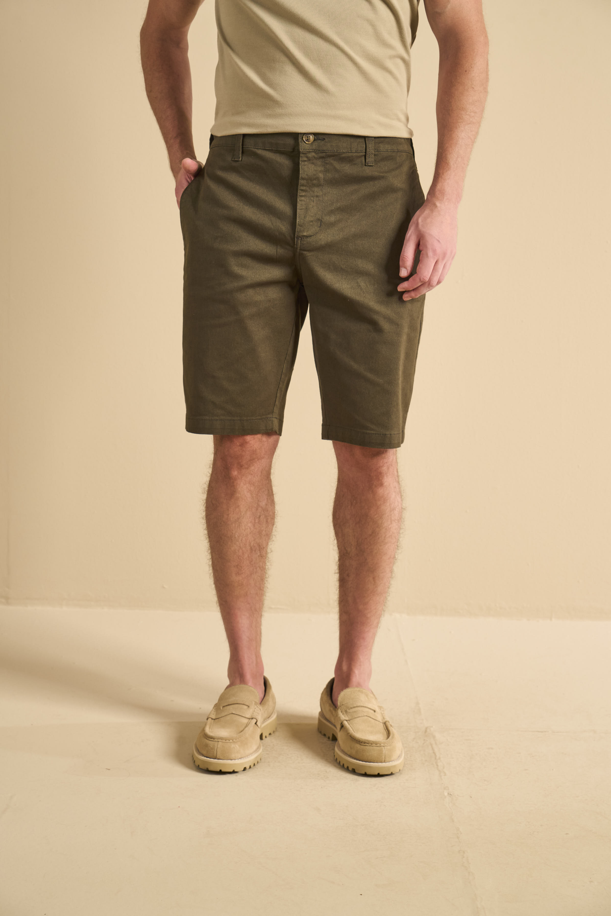 BERMUDA SARJA  PAUL SLIM 40 VERDE SAP