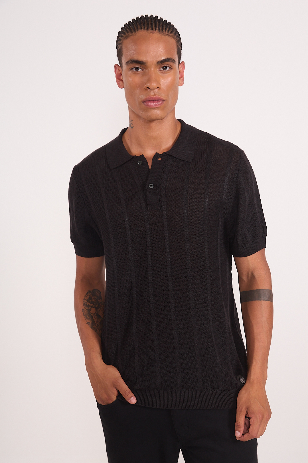 POLO TRICÔ GG PRETO