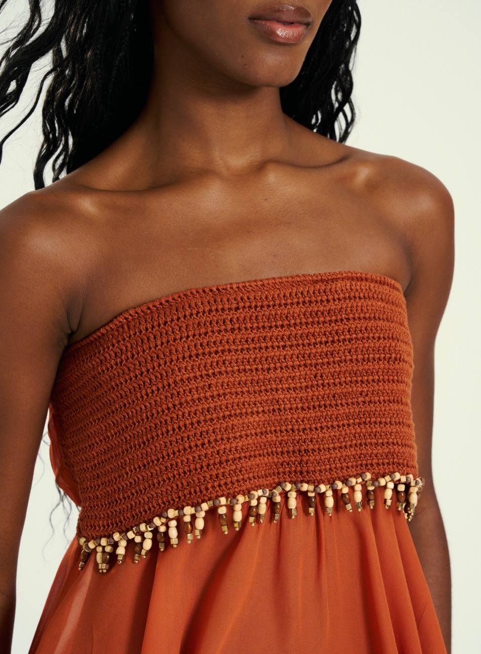 BLUSA OPEN GG MARROM CARAMEL