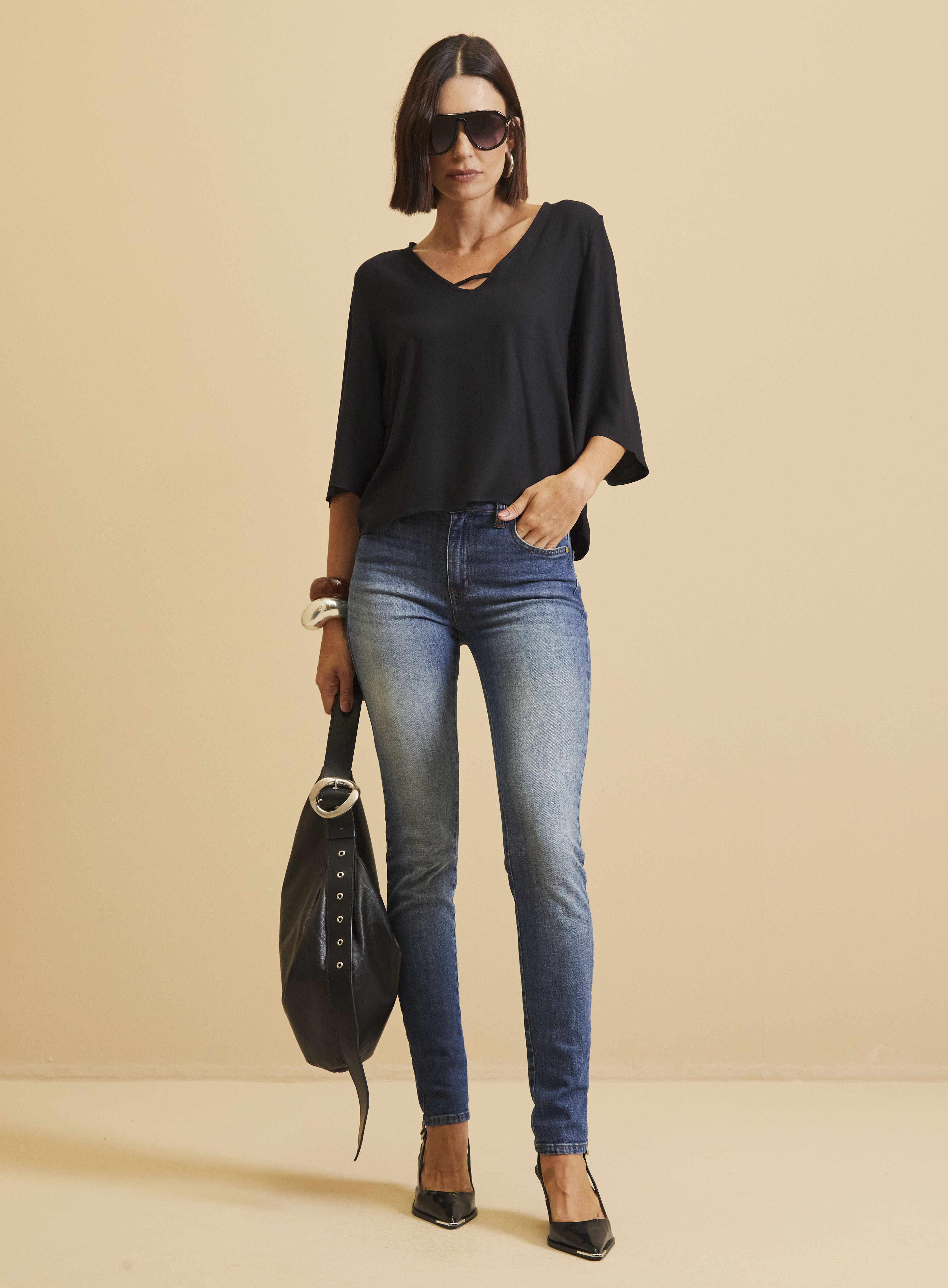 CALÇA JEANS MARISA SKINNY 38 INDIGO
