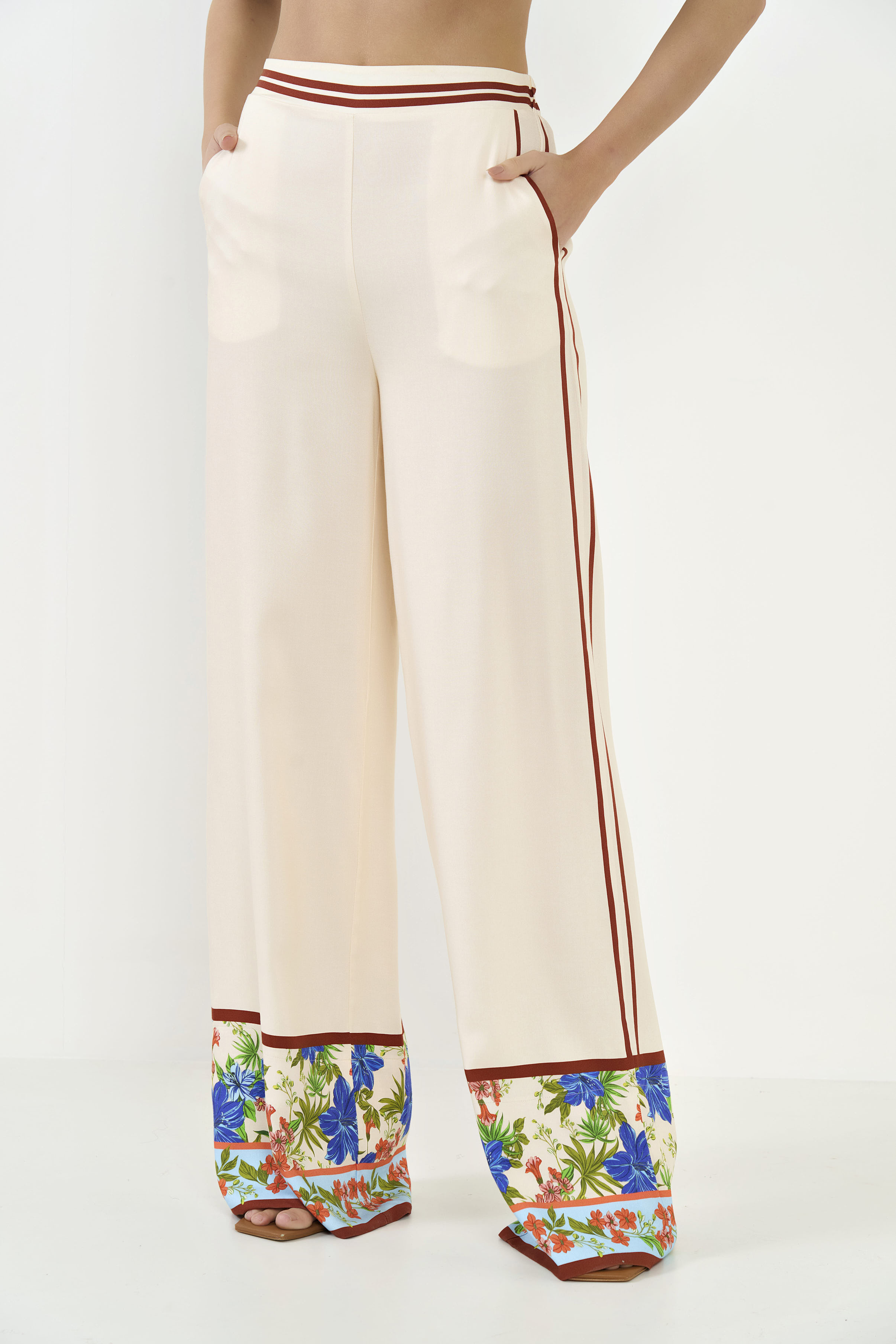 CALÇA ESTAMPADA PP JARDIM LAZUL.II