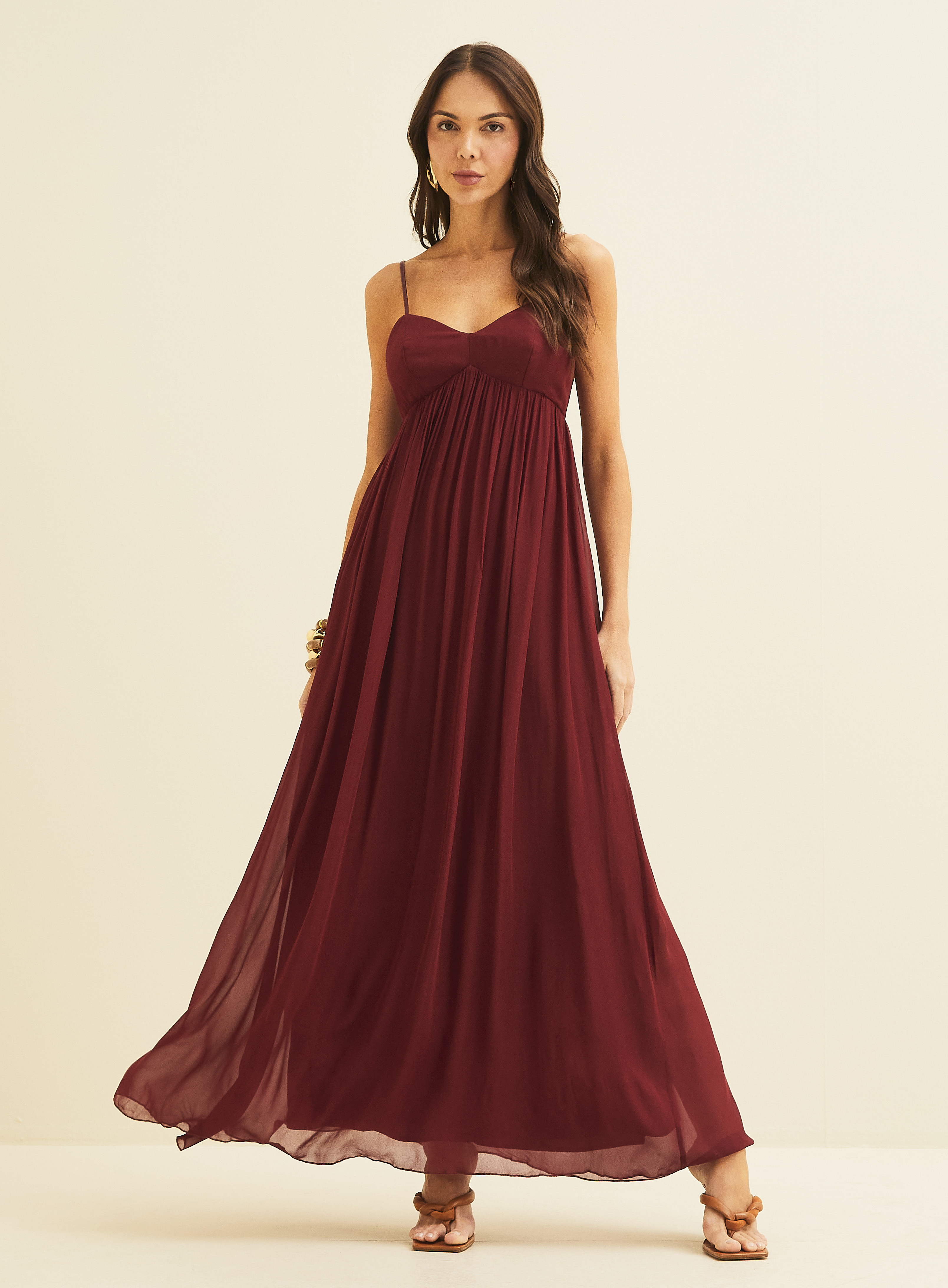 VESTIDO FORUM M BORDO GIA