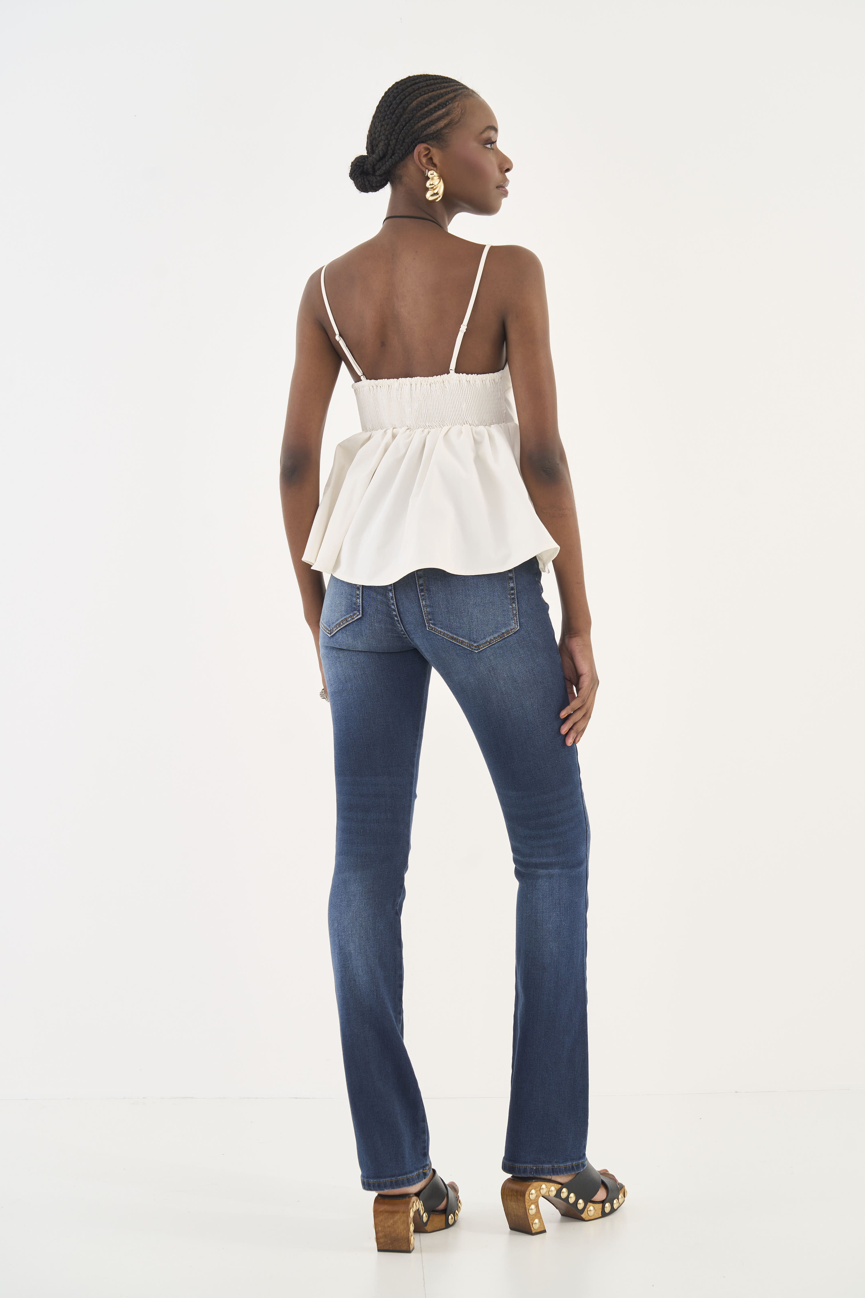 CALÇA JEANS BIA RETA 44 INDIGO