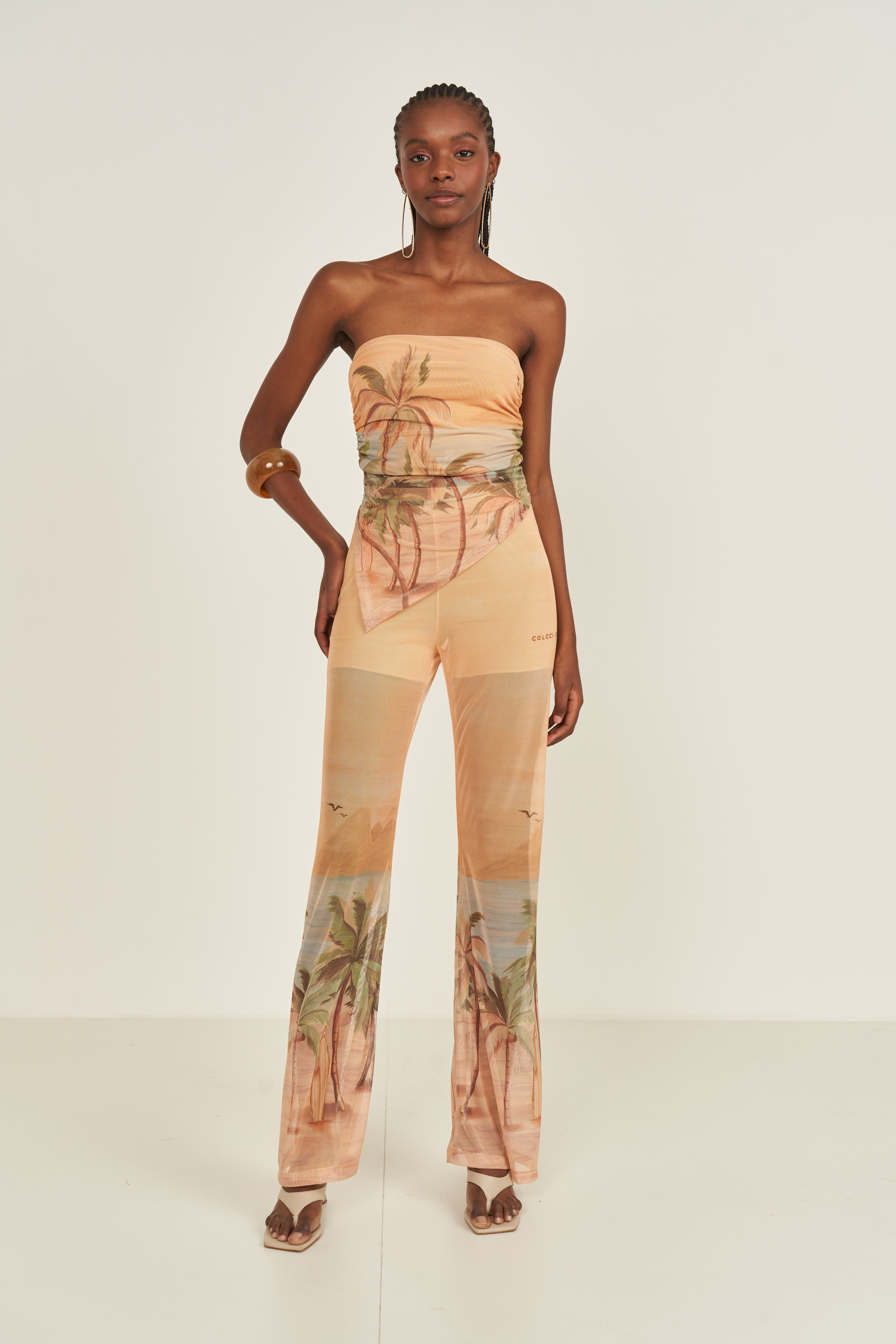 CALÇA TULE ESTAMPADO P PAISAGISMO 2