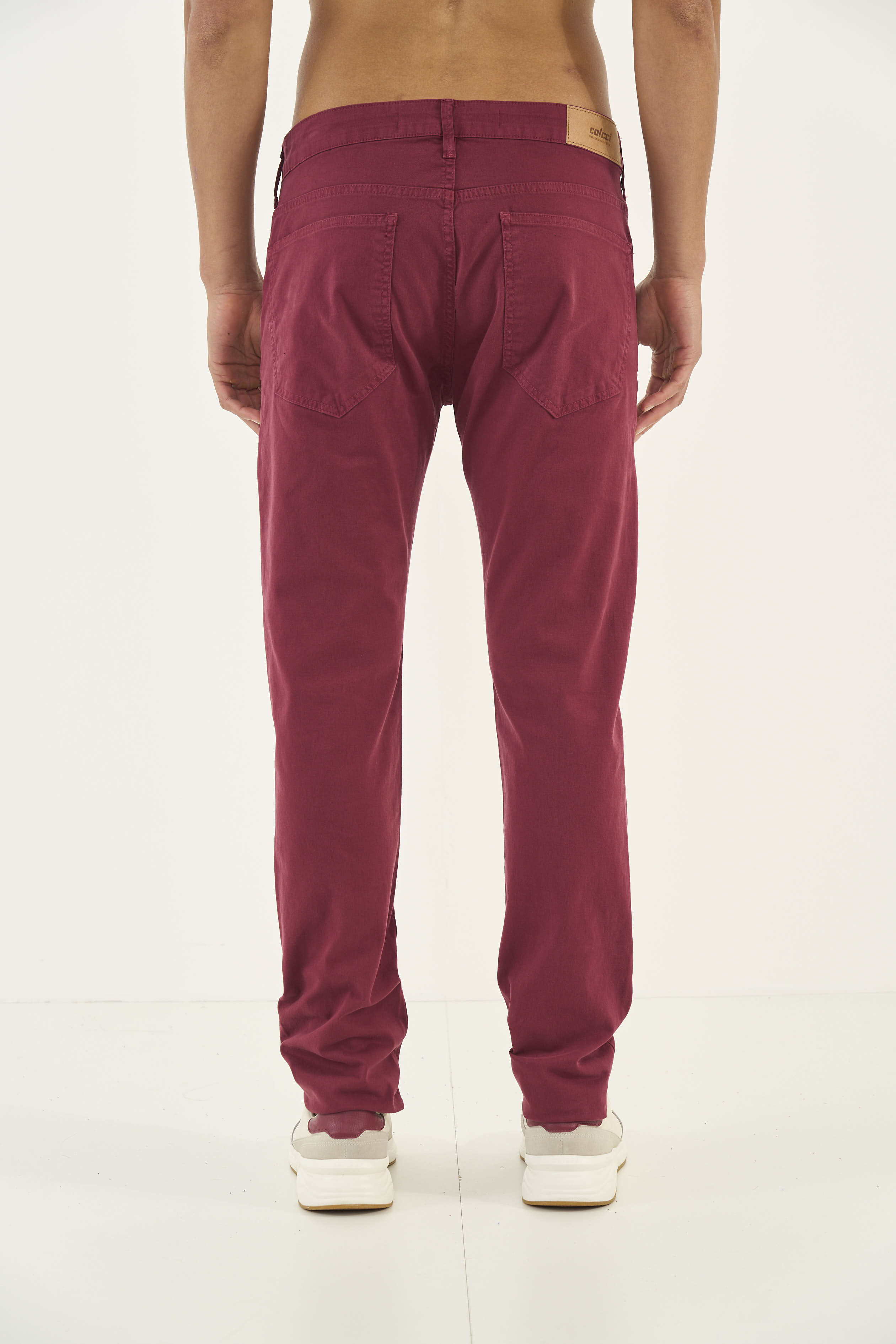 CALÇA SARJA FELIPE SKINNY 38 BEGE TAUPE