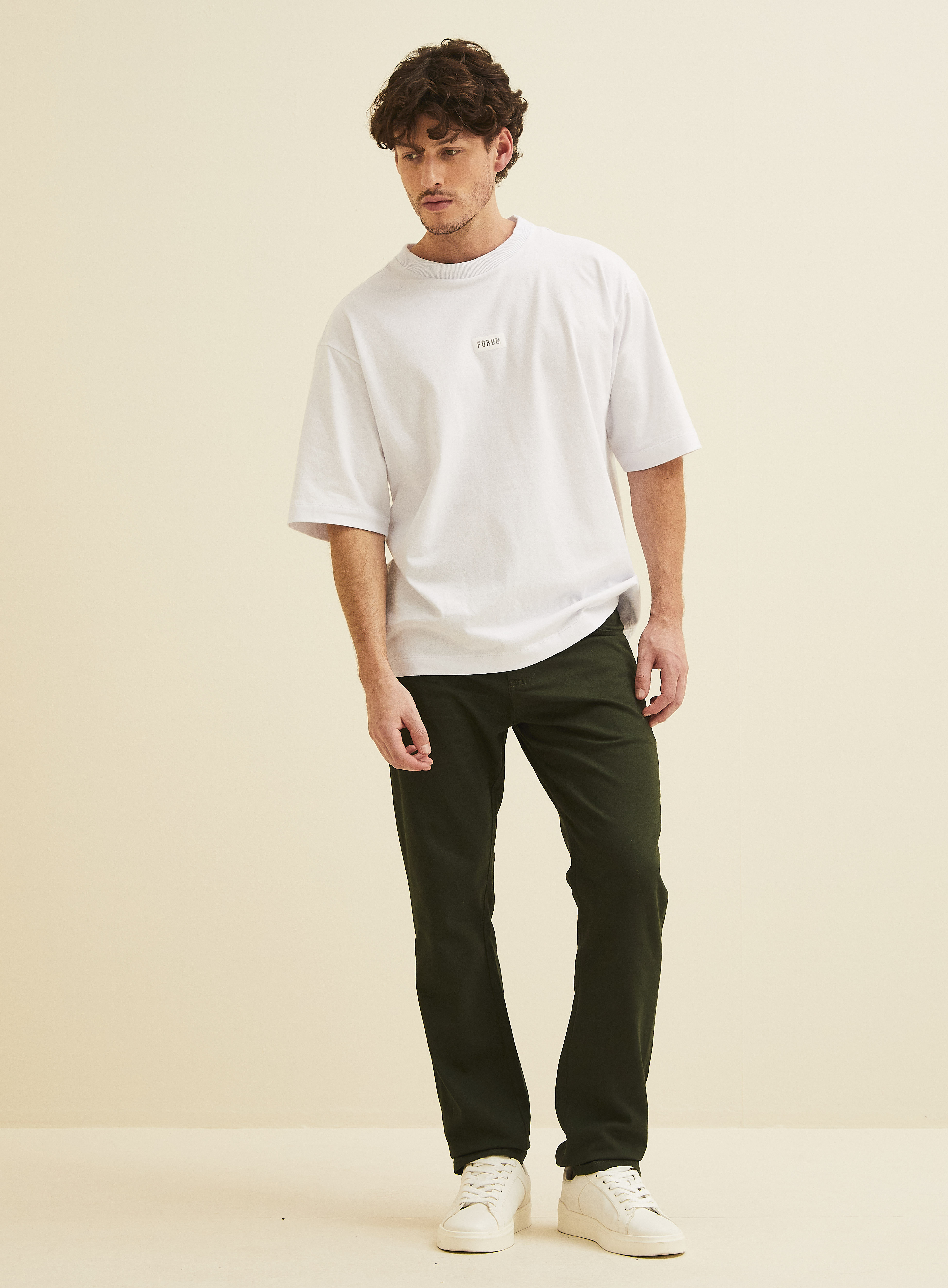 CALÇA SARJA PAUL SLIM 46 VERDE ALBERO