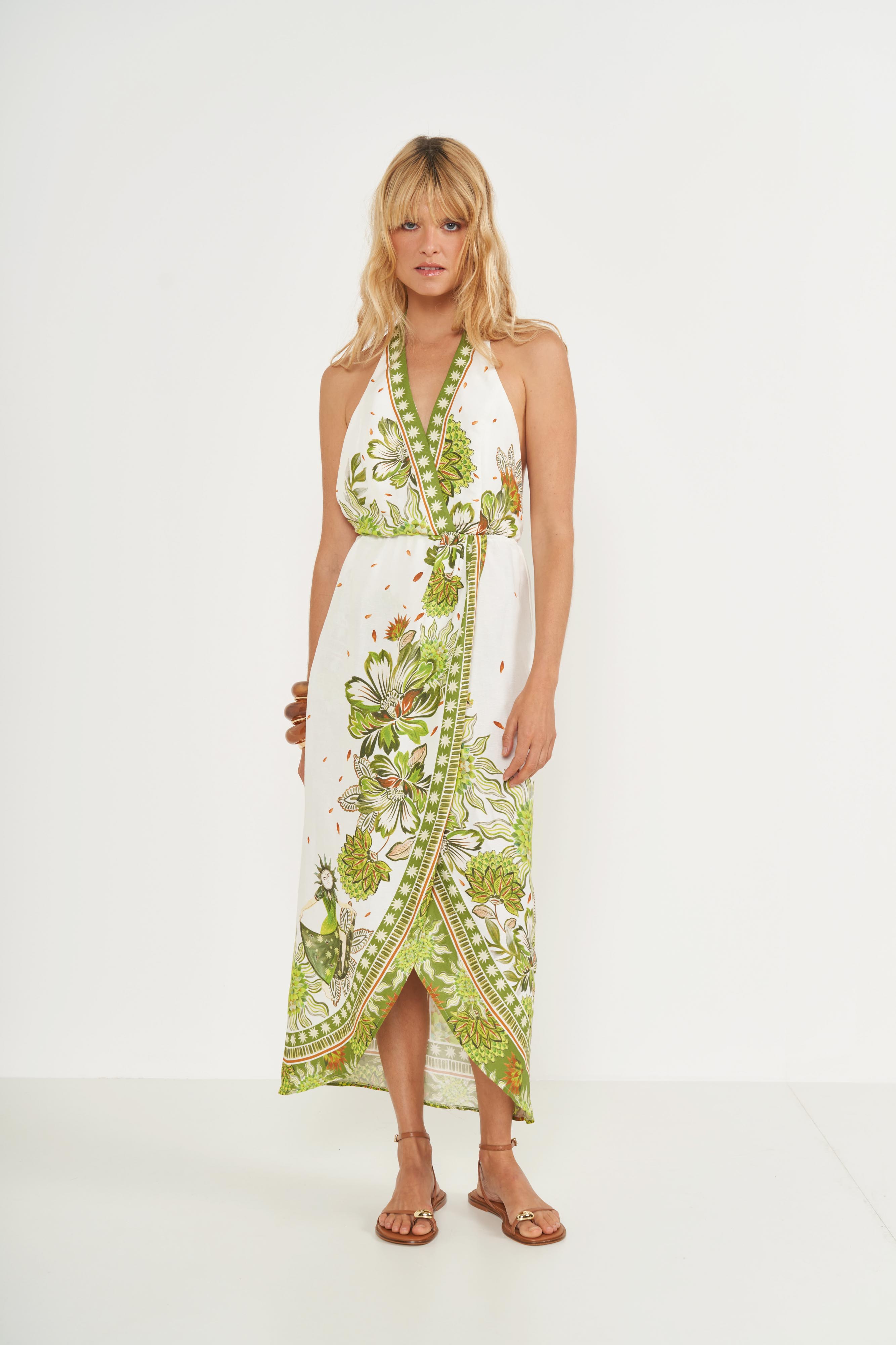 VESTIDO LINHO ESTAMPADO G MISTICA II