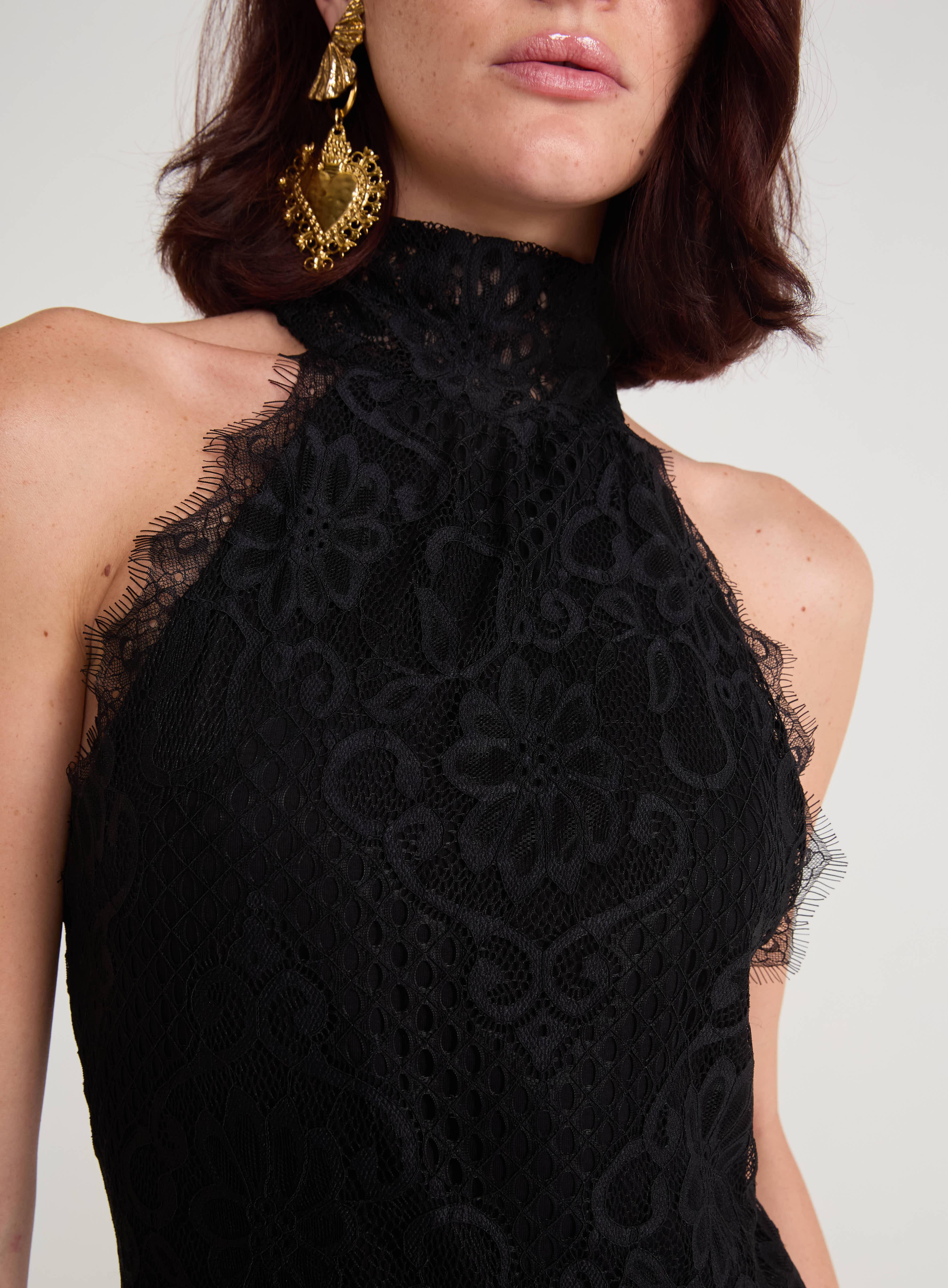 VESTIDO RENDA M PRETO