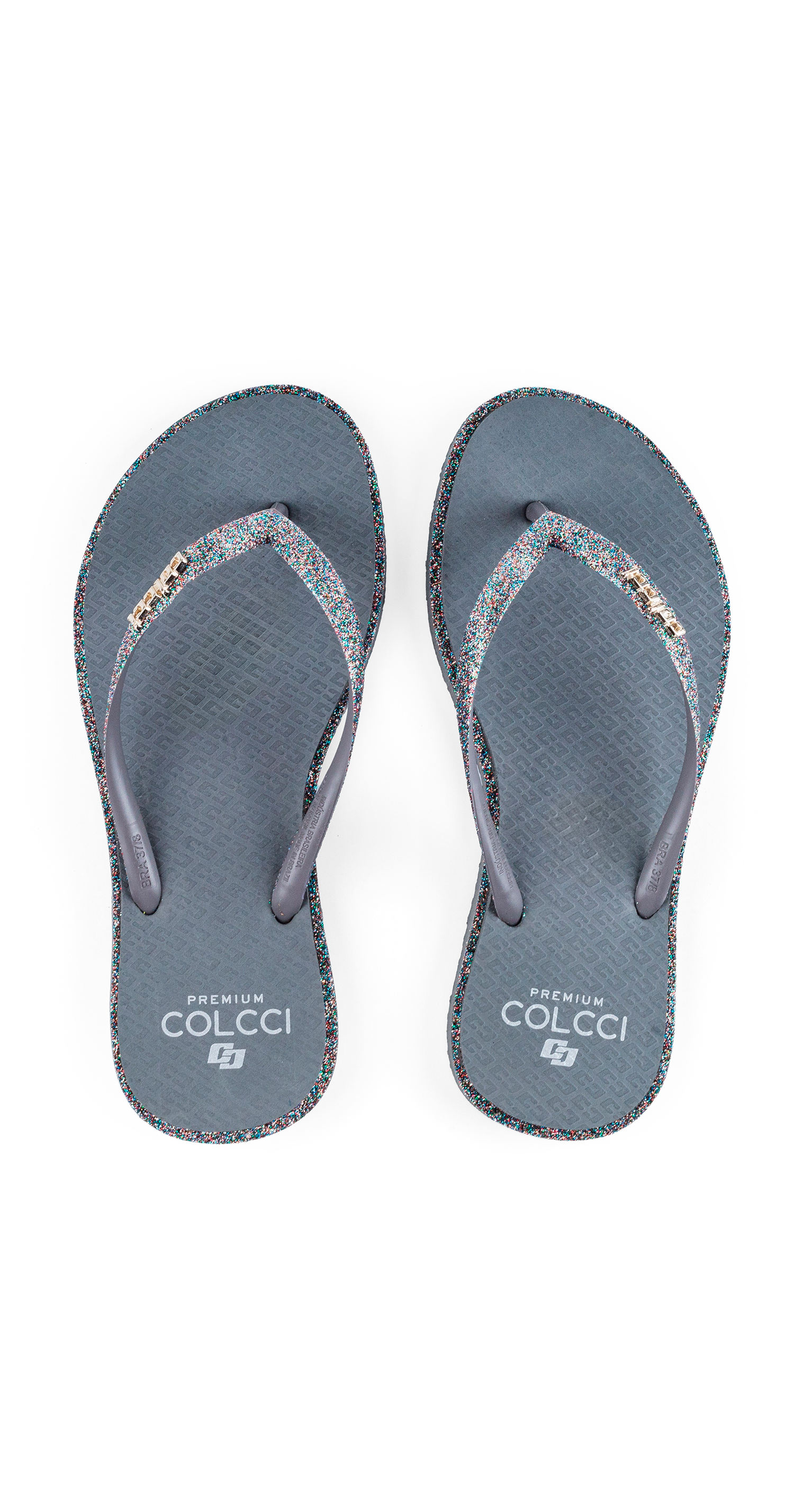 CHINELO COLCCI GLITTER SLIM - PILOTO 35-36 HOLOGRA