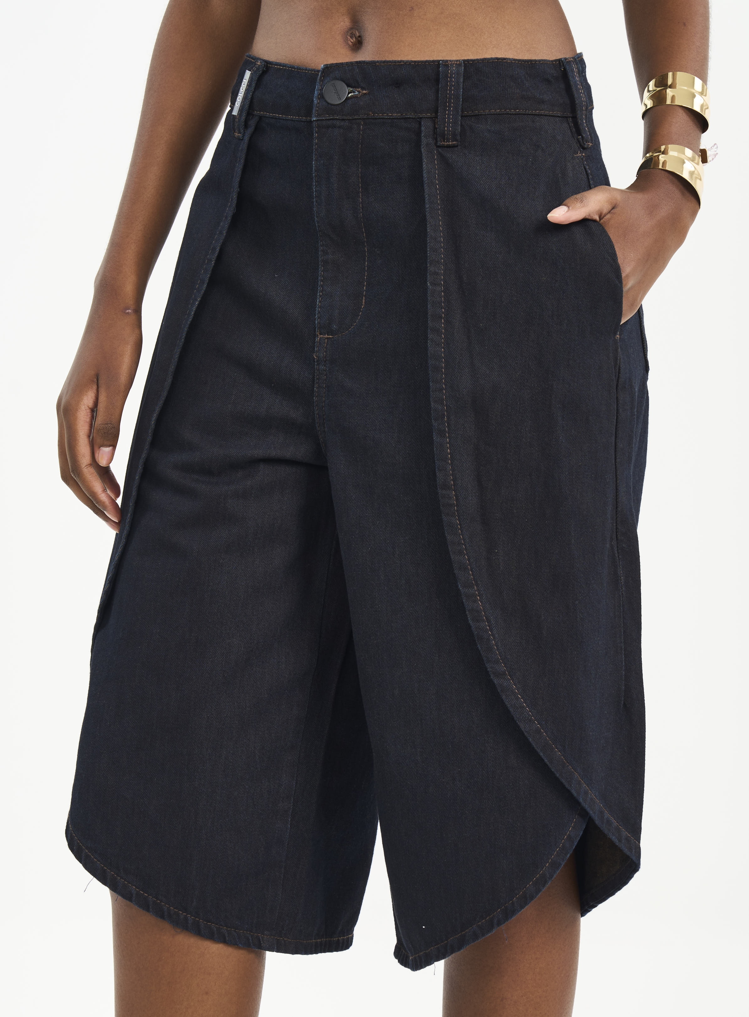 BERMUDA JEANS JOANA 34 INDIGO