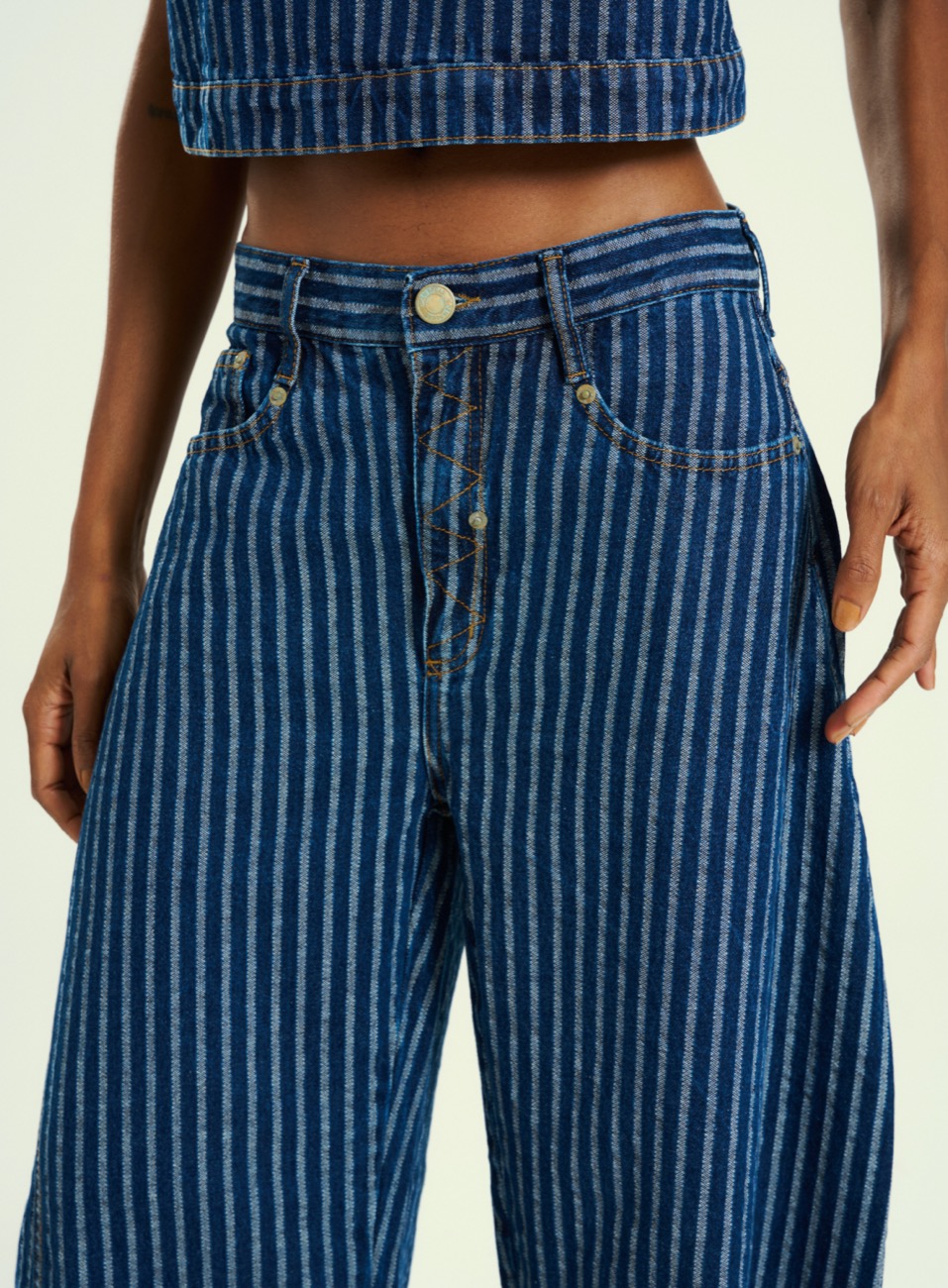 CALÇA JEANS BASIC COMFORT LISTRADA 34 LISTRADO