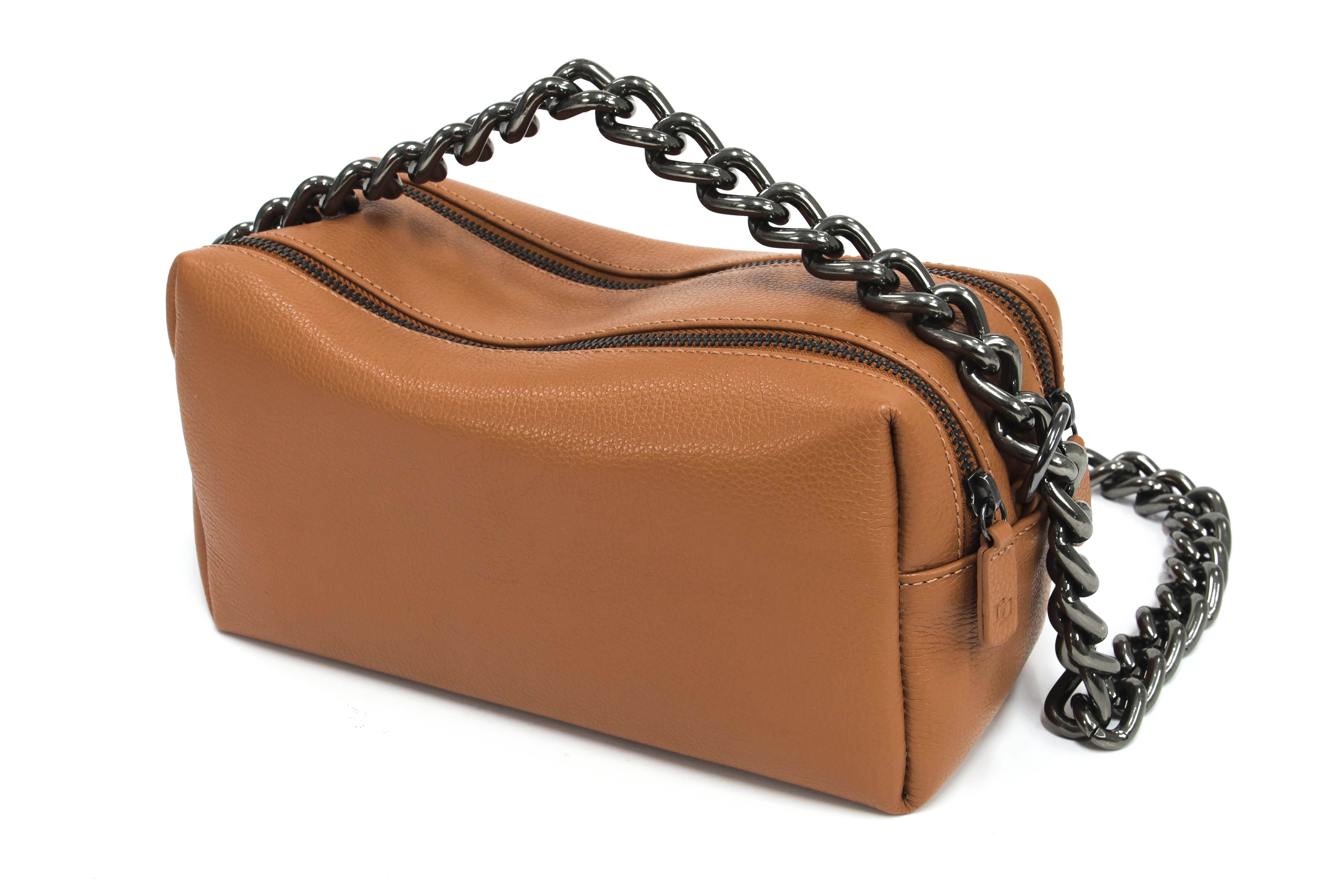 BOLSA COLCCI ALÇA CORRENTE FLOTER FEM M CARAMELO