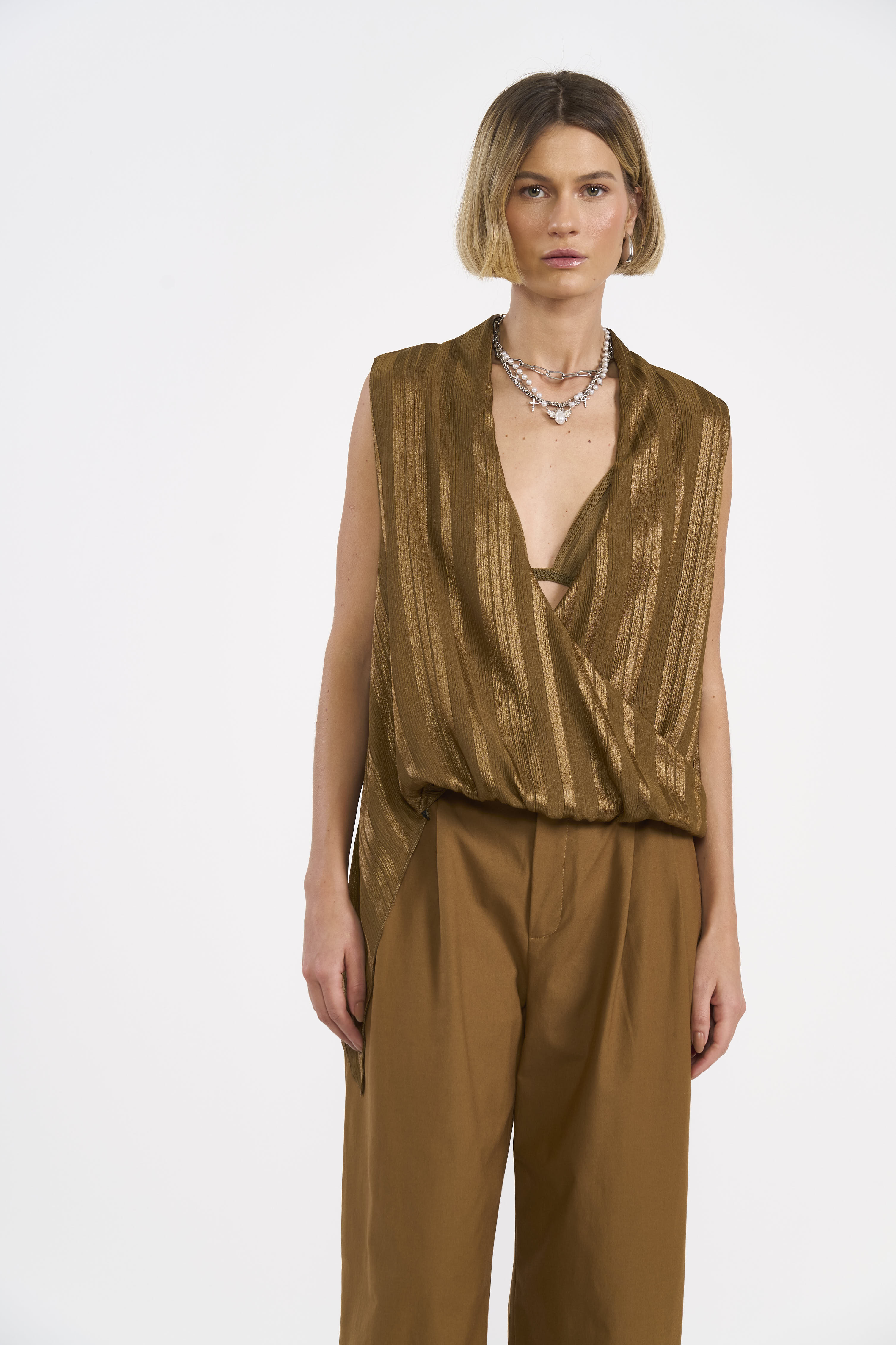 BLUSA COLCCI M MARROM CUMARU