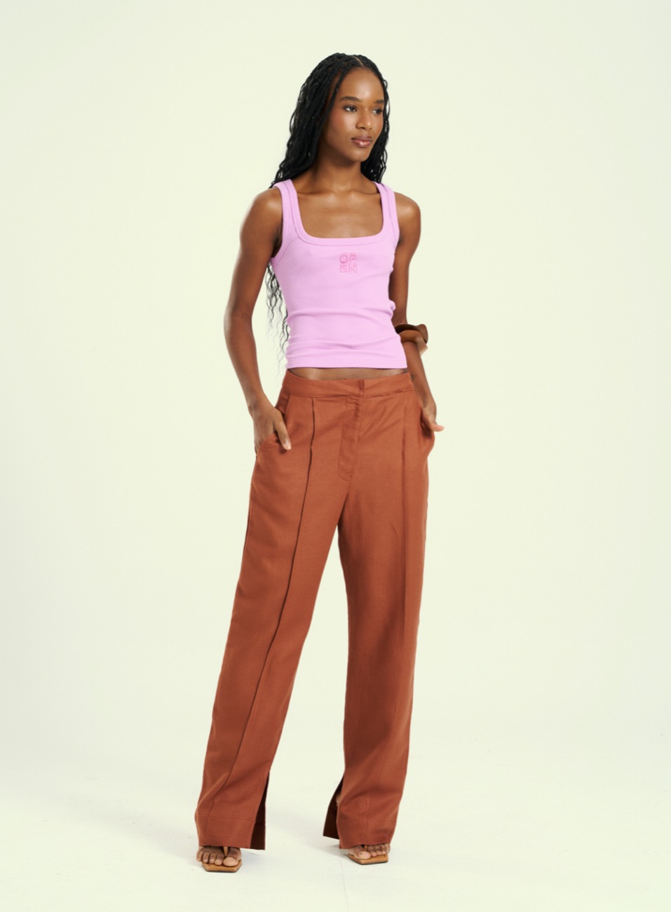 CALÇA LINHO G BEGE SESAME