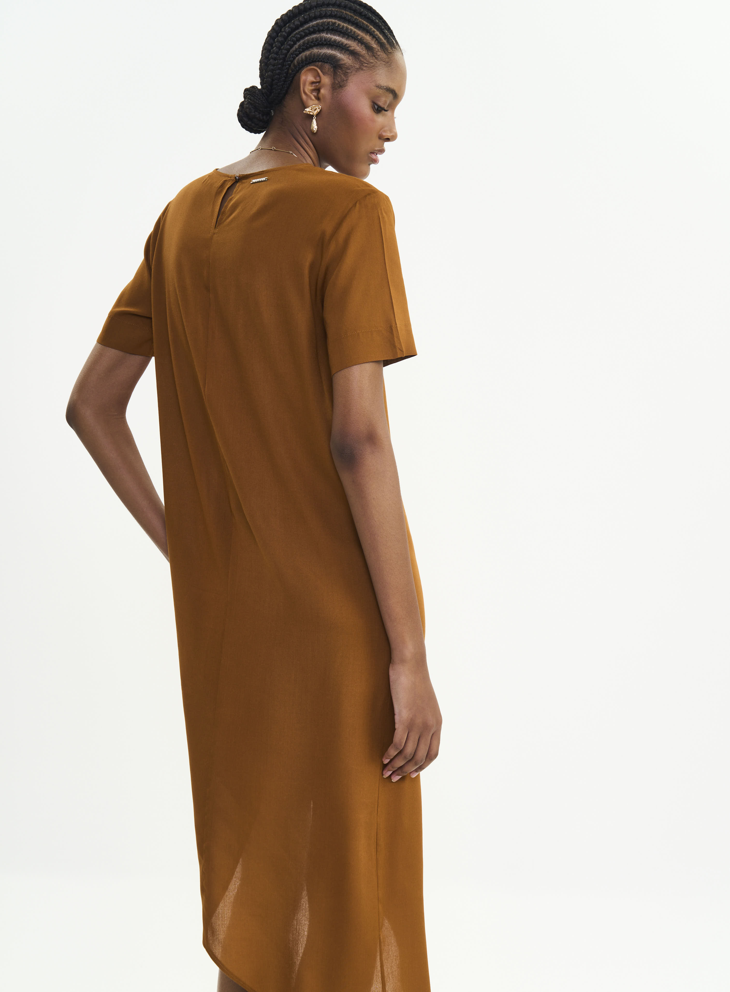 VESTIDO COLCCI M MARROM DROME