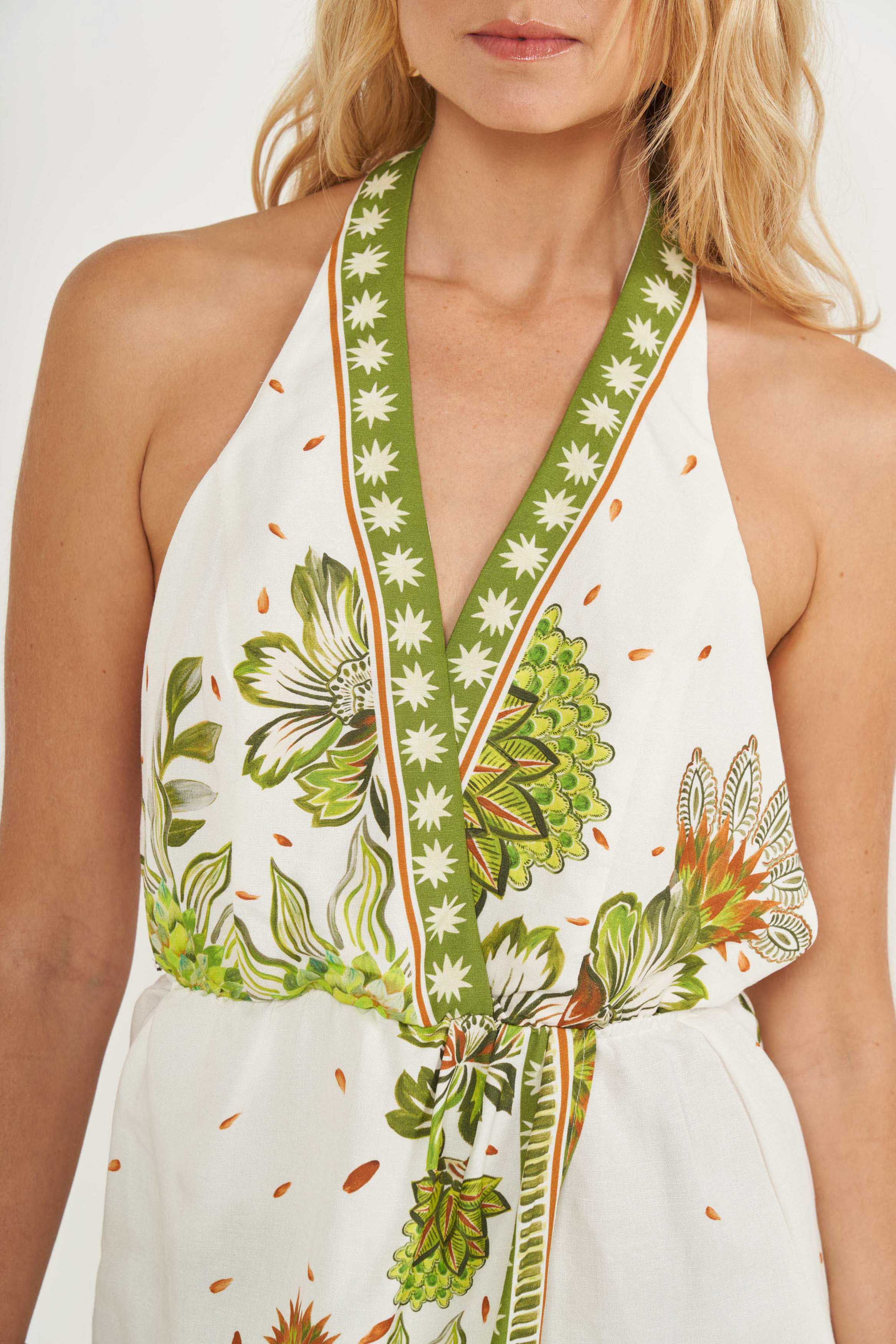 VESTIDO LINHO ESTAMPADO G MISTICA II