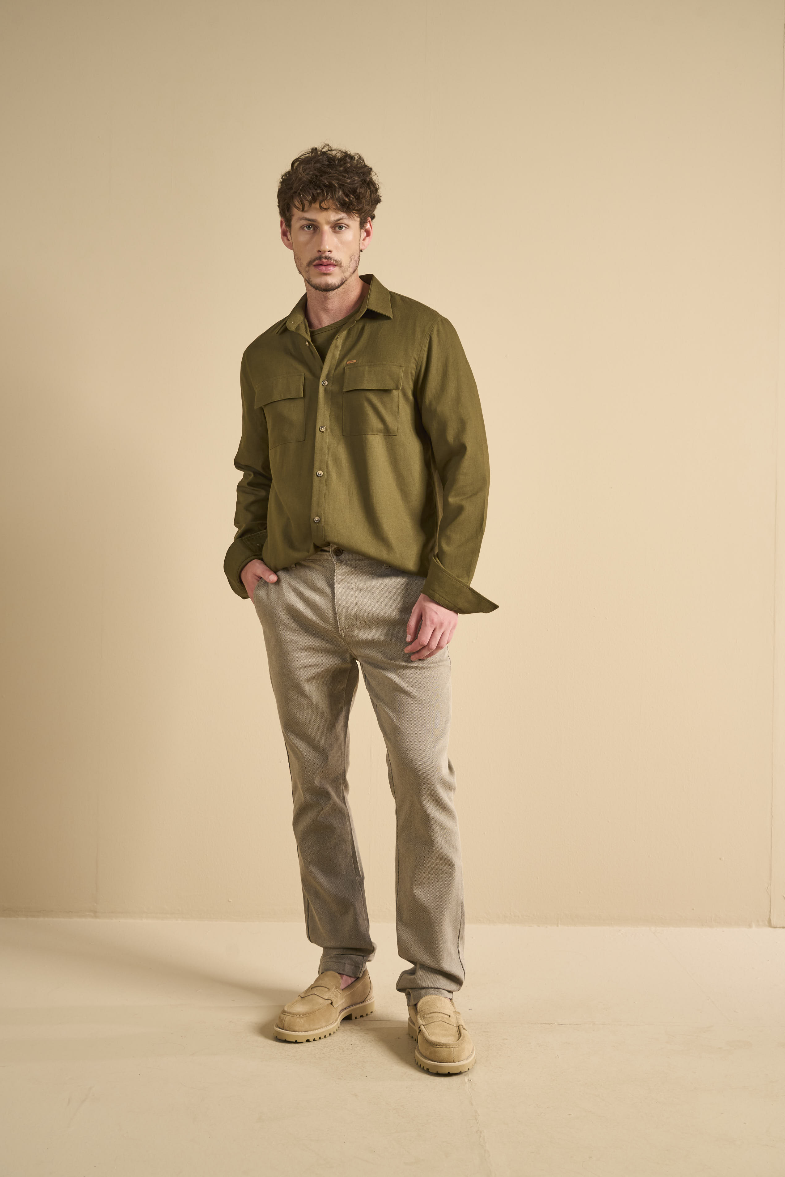 CAMISA LINHO RELAX M VERDE SAP