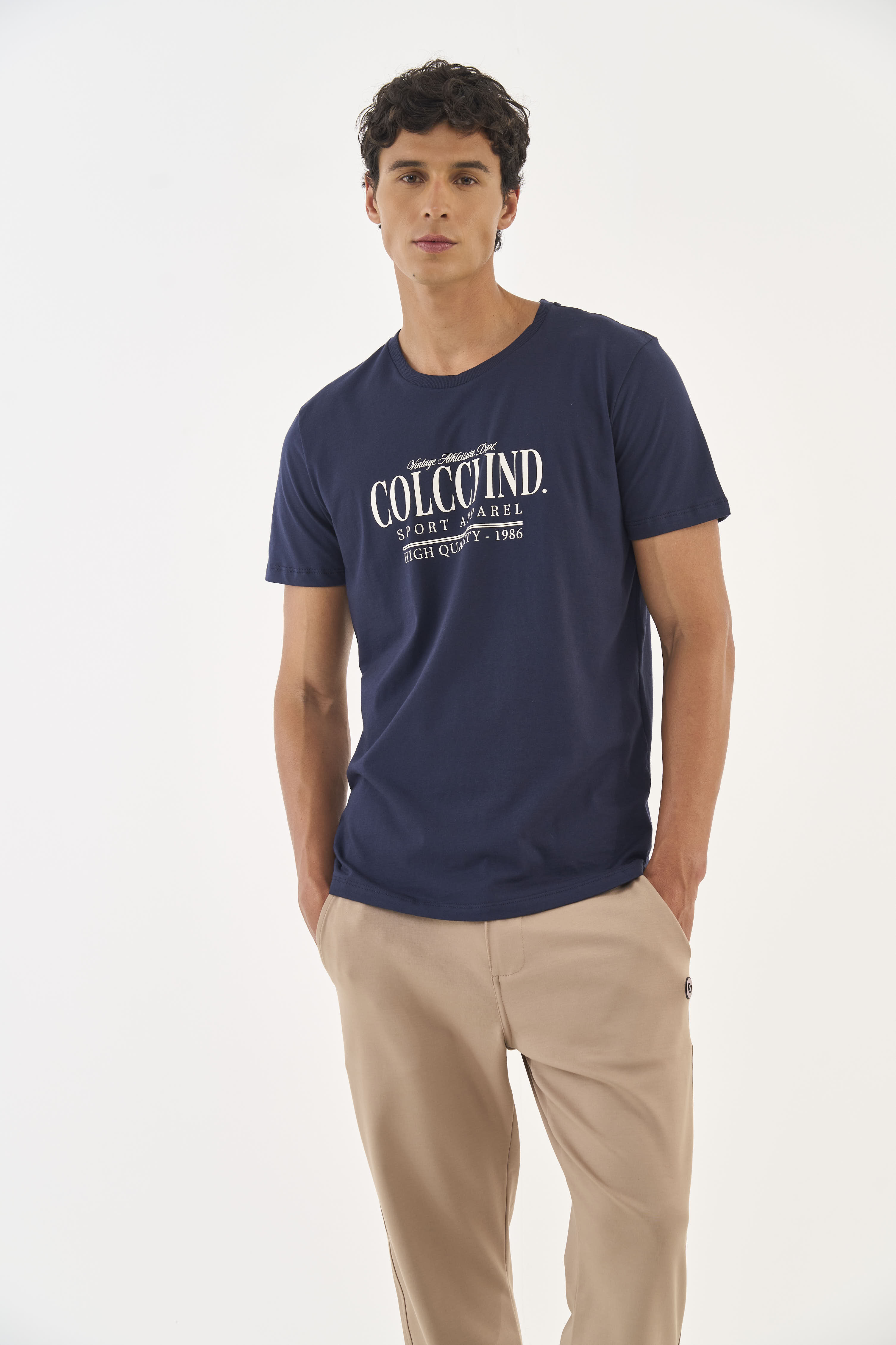 CAMISETA COLCCI GG BEGE CINZAS