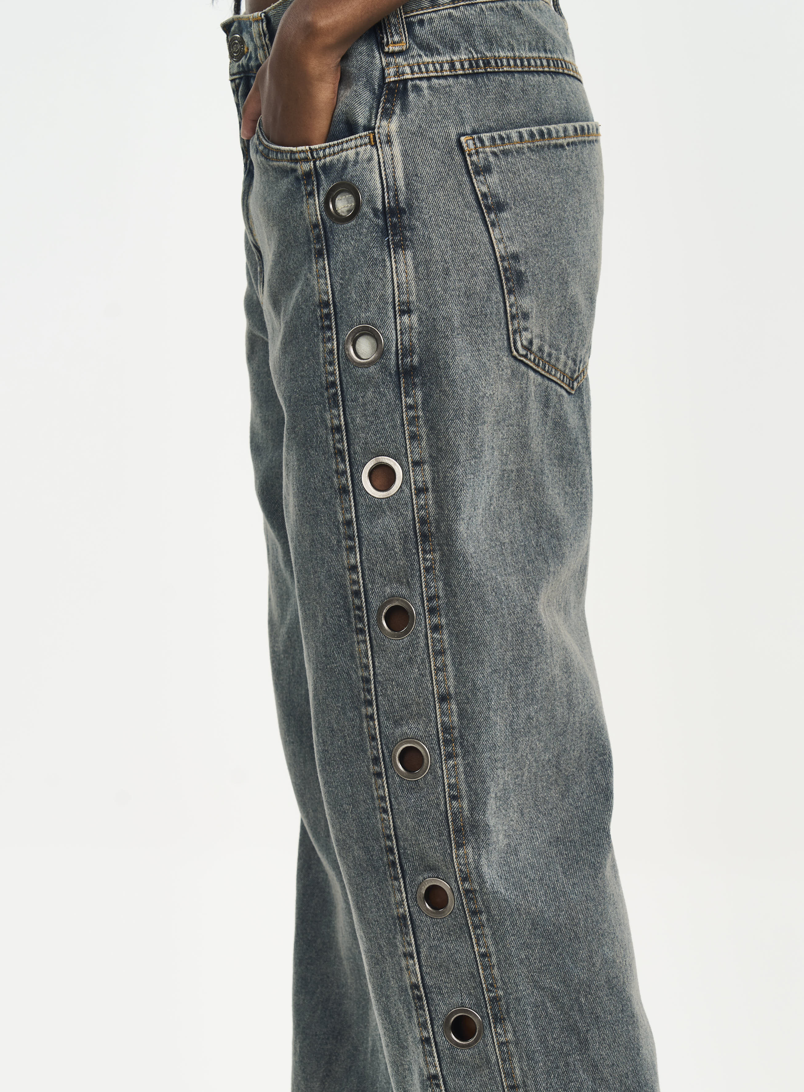 CALÇA JEANS LEONI LOW 38 INDIGO