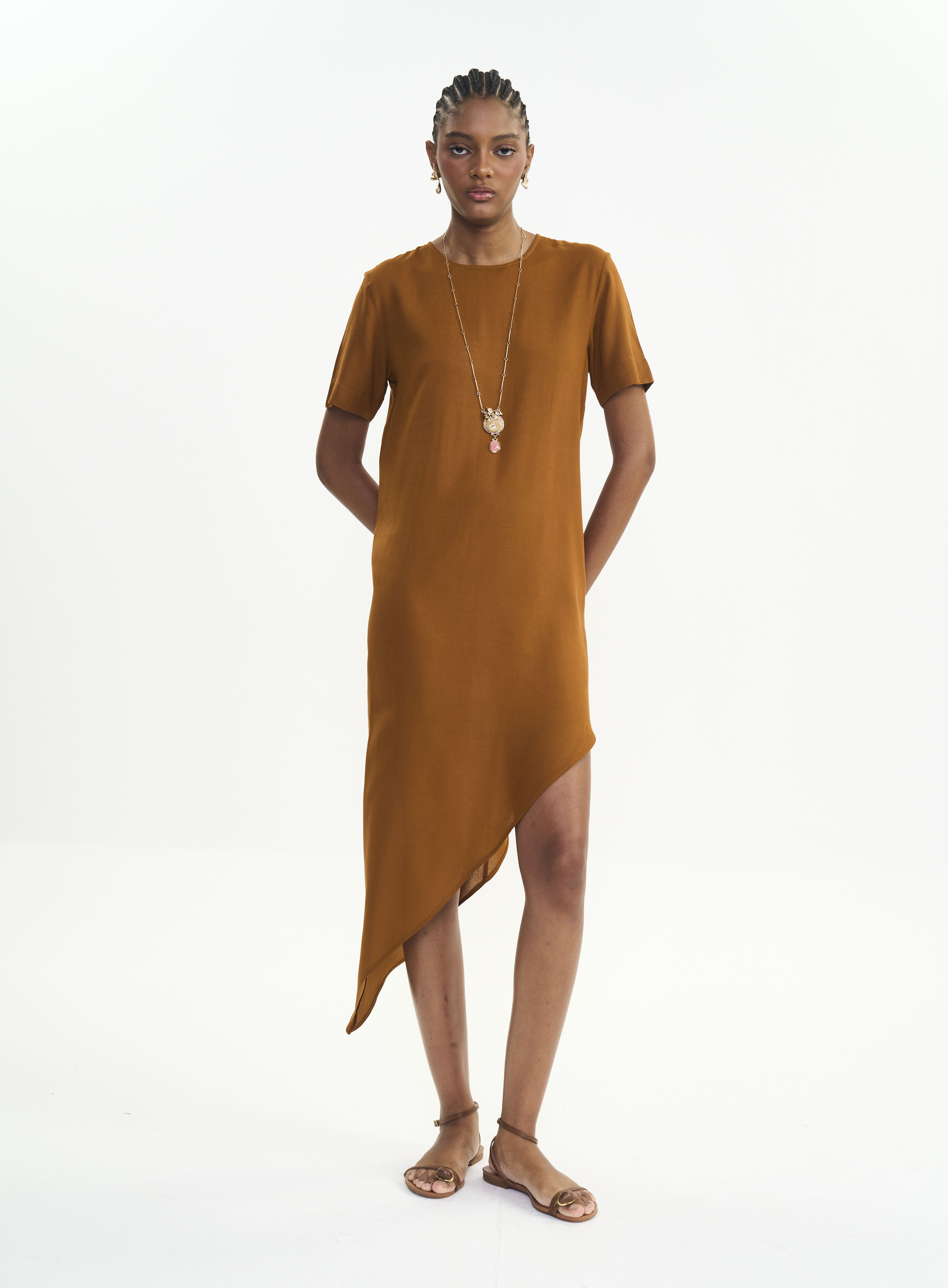 VESTIDO COLCCI M MARROM DROME