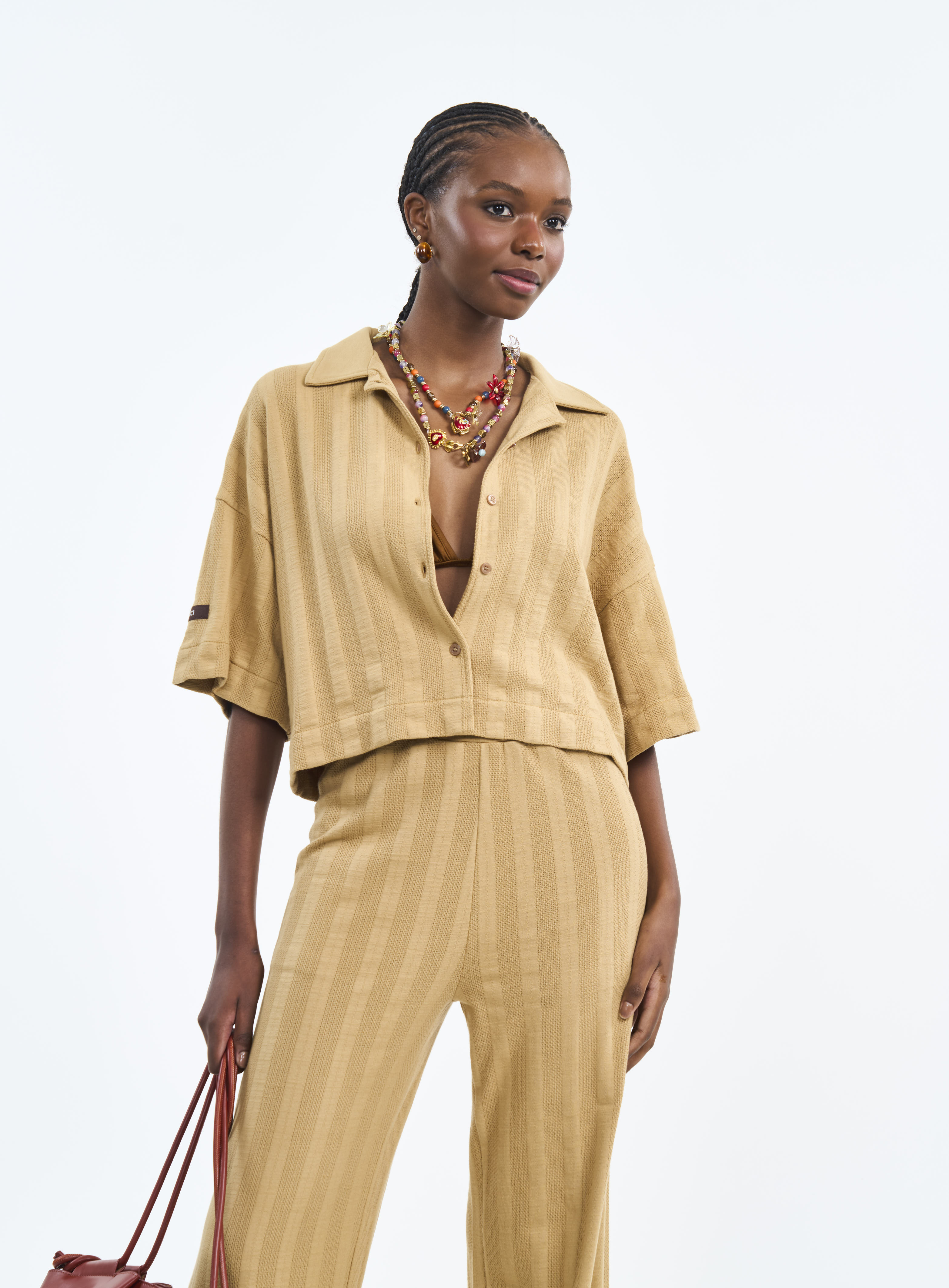 CAMISA COLCCI M BEGE SOYBEAN