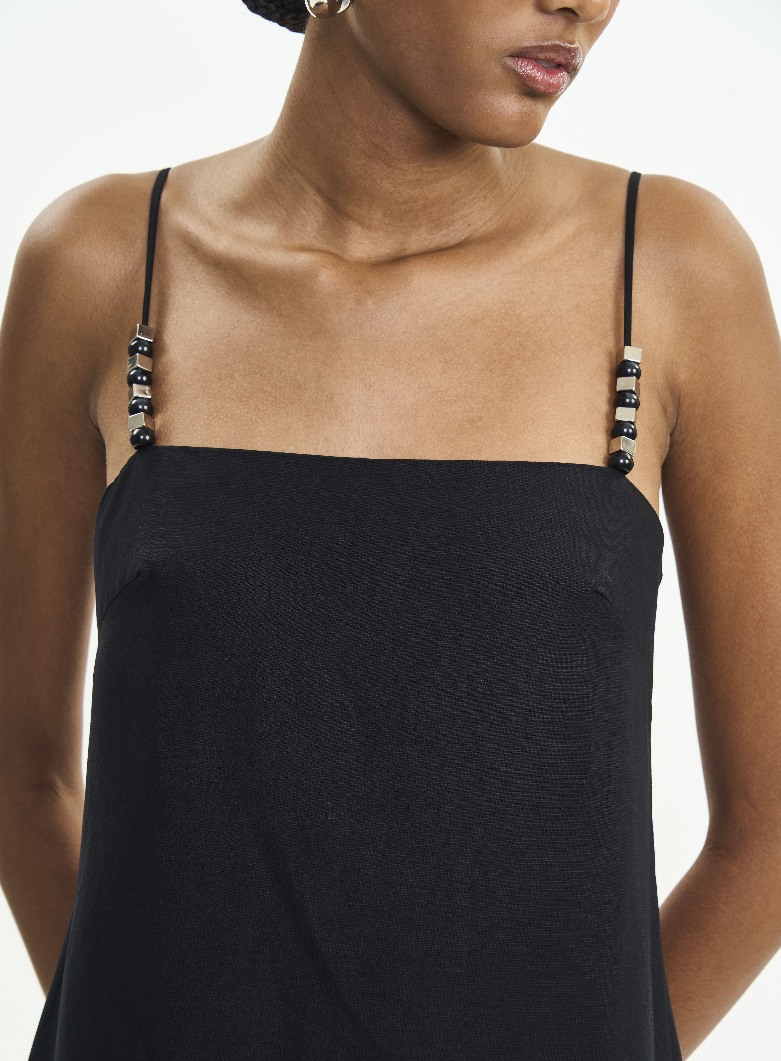 VESTIDO LINHO P PRETO