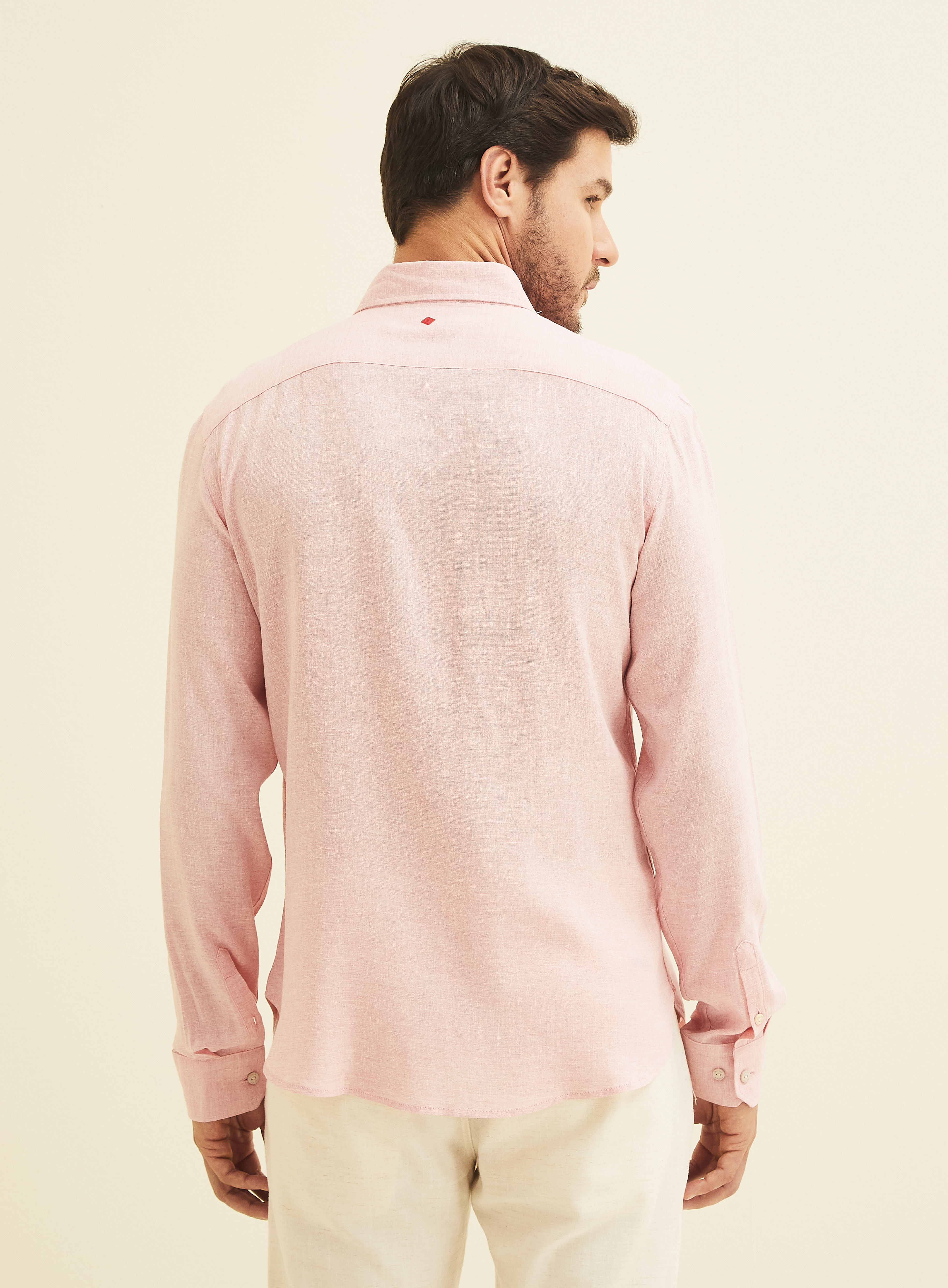CAMISA LINHO ST BARTHS M ROSA/OFF